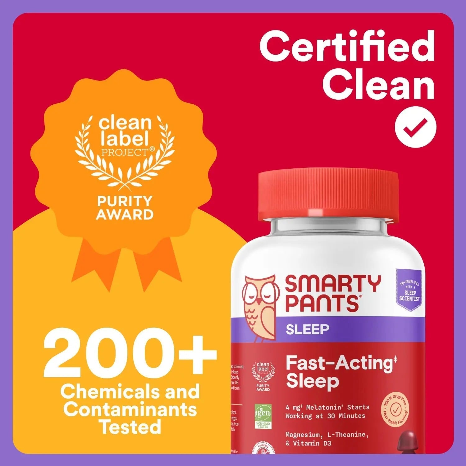 SmartyPants Adult Sleep Gummies with Melatonin: Magnesium & L-Theanine, Drug-Free, Non-Habit Forming Sleep Aid SmartyPants buy supplements canada