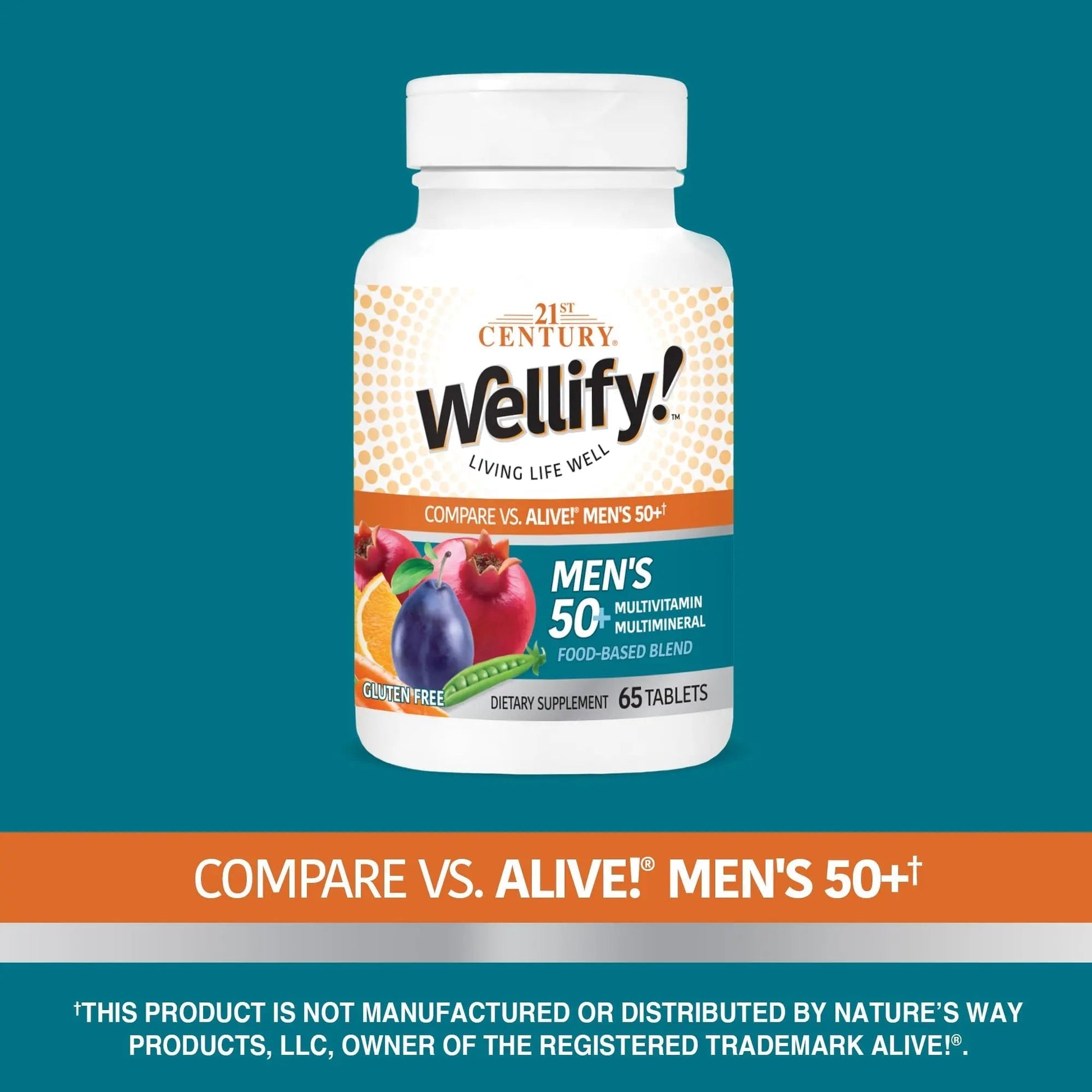 21st Century Wellify Men's 50+ Multivitamins with Minerals, 65Count 21st Century buy supplements canada