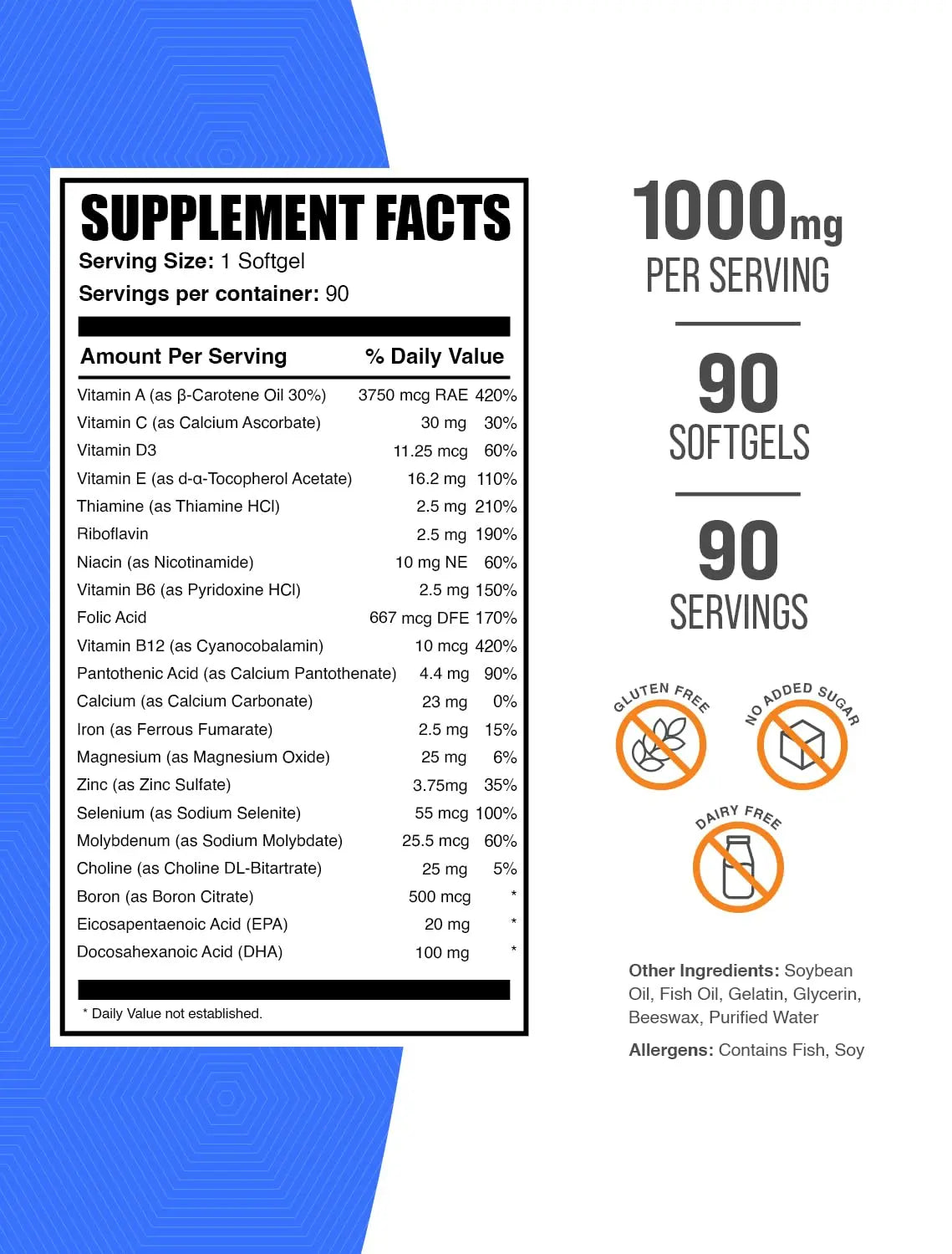 BulkSupplements.com Multivitamin for Men Softgels - Daily Multivitamin, Multimineral Supplement, with Fish Oil BulkSupplements buy supplements canada