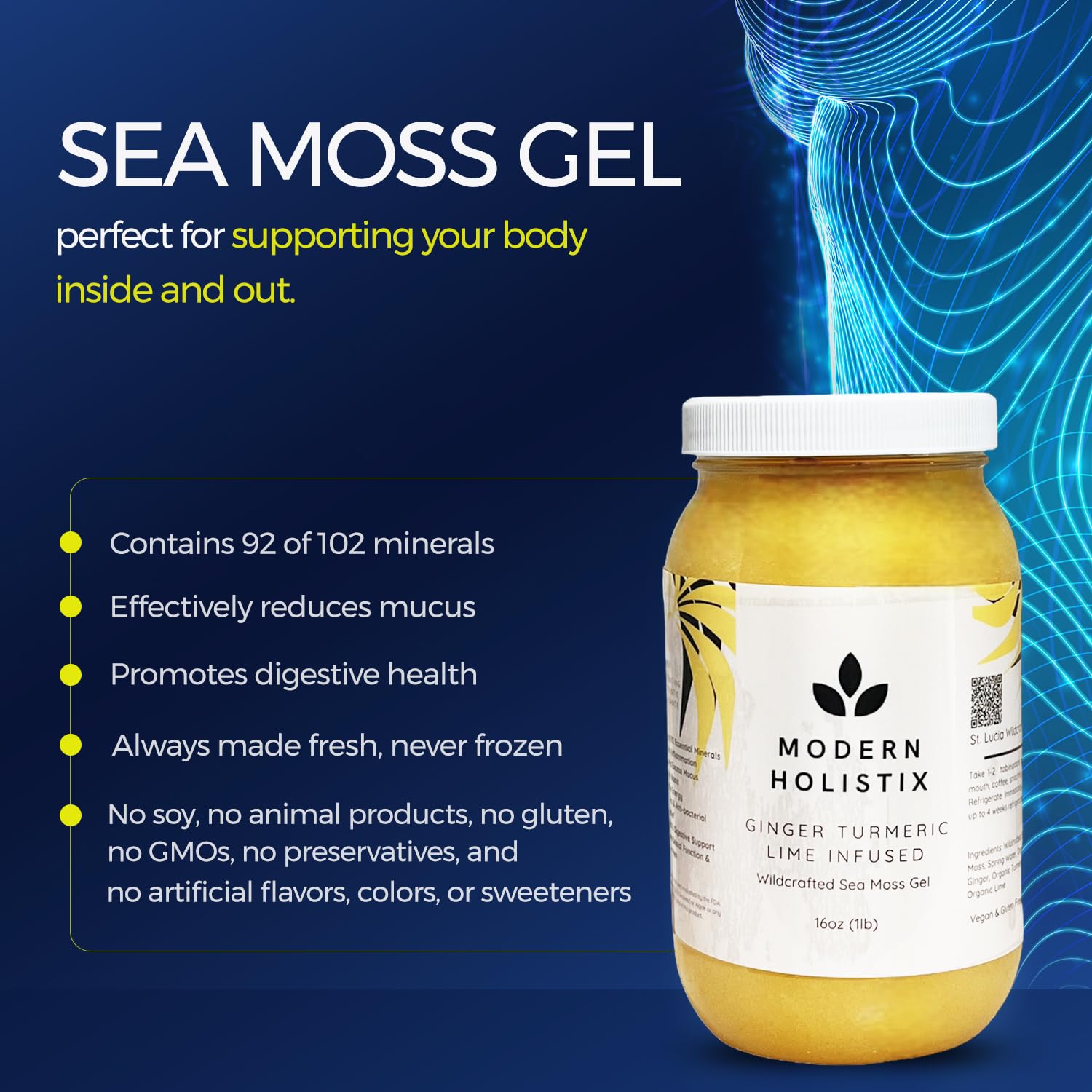 Modern Holistix Original Sea Moss Gel – 32oz Jar | Wildcrafted | All-Natural Superfood for Immunity, Energy & Gut Health Modern Holistix buy supplements canada