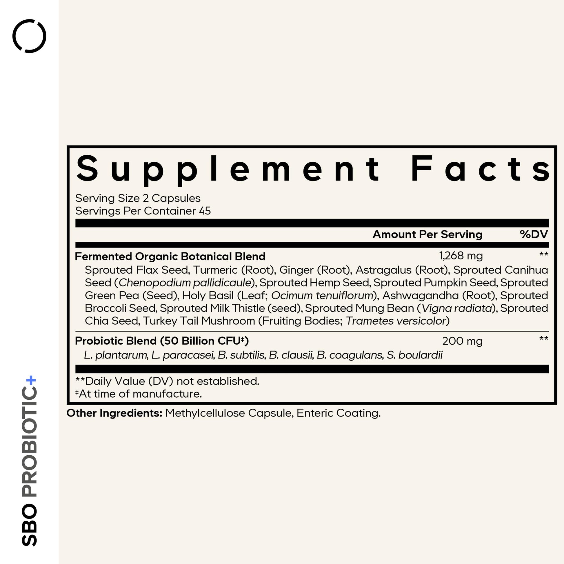 Codeage SBO Probiotics, 50 Billion CFUs Per Serving, Multi Strain Soil Based Organisms Blend and Organic Fermented Botanical Blend, Shelf-Stable, 90 Capsules Codeage buy supplements canada