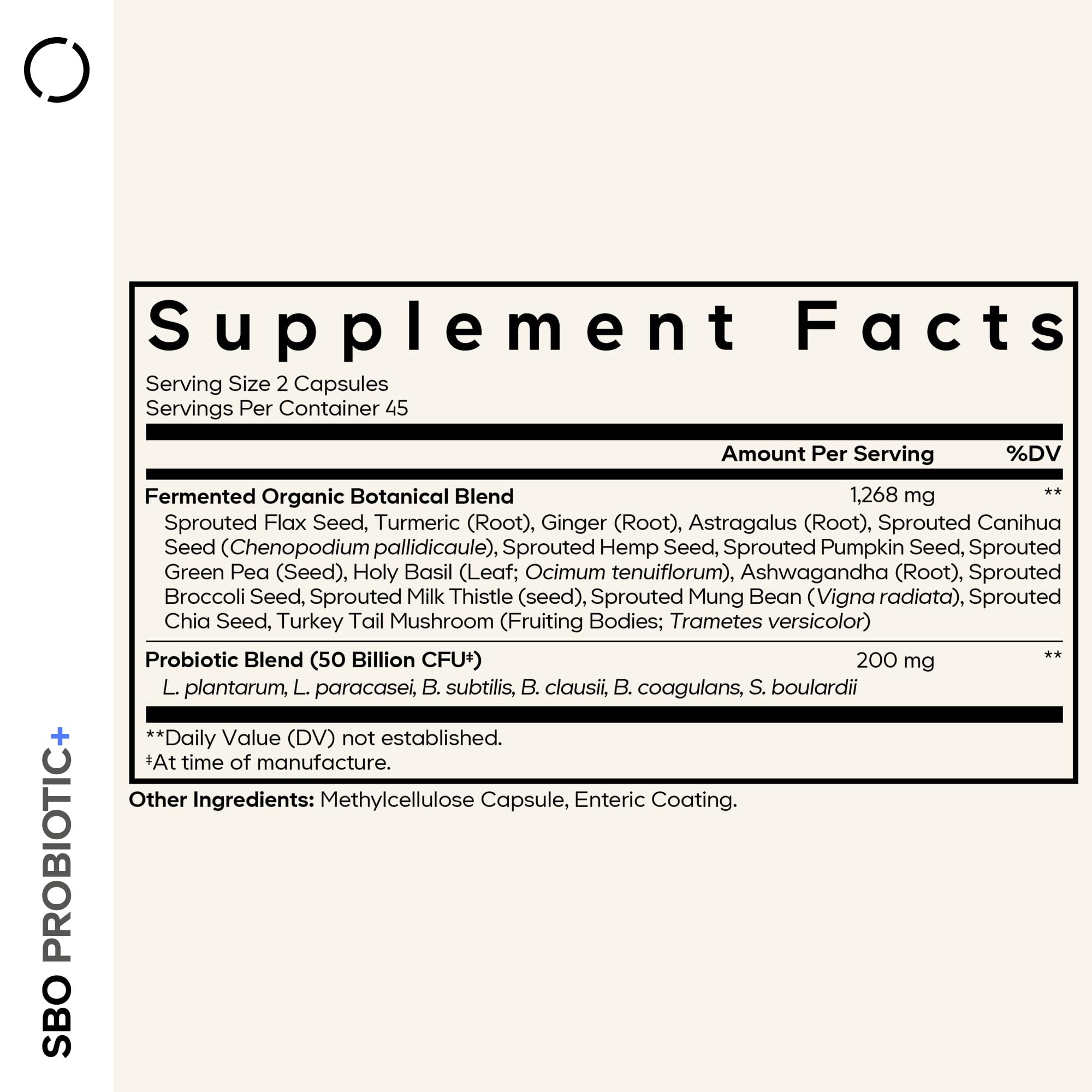 Codeage SBO Probiotics, 50 Billion CFUs Per Serving, Multi Strain Soil Based Organisms Blend and Organic Fermented Botanical Blend, Shelf-Stable, 90 Capsules Codeage buy supplements canada