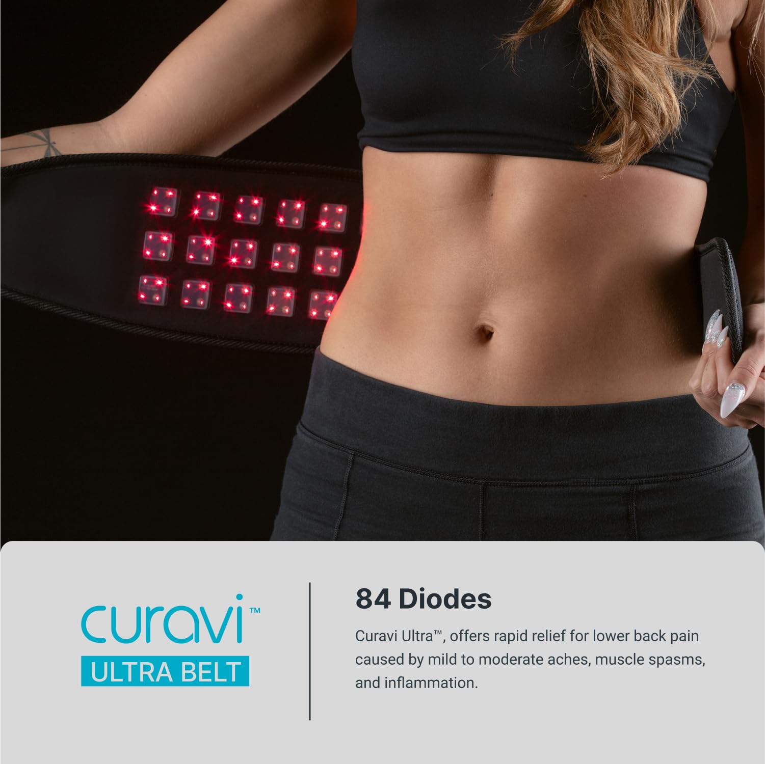 CURAVI Ultra™ Wearable Red Light Therapy Belt for Lower Back Pain Relief - 84 Diodes - Non-Invasive CURAVI buy supplements canada
