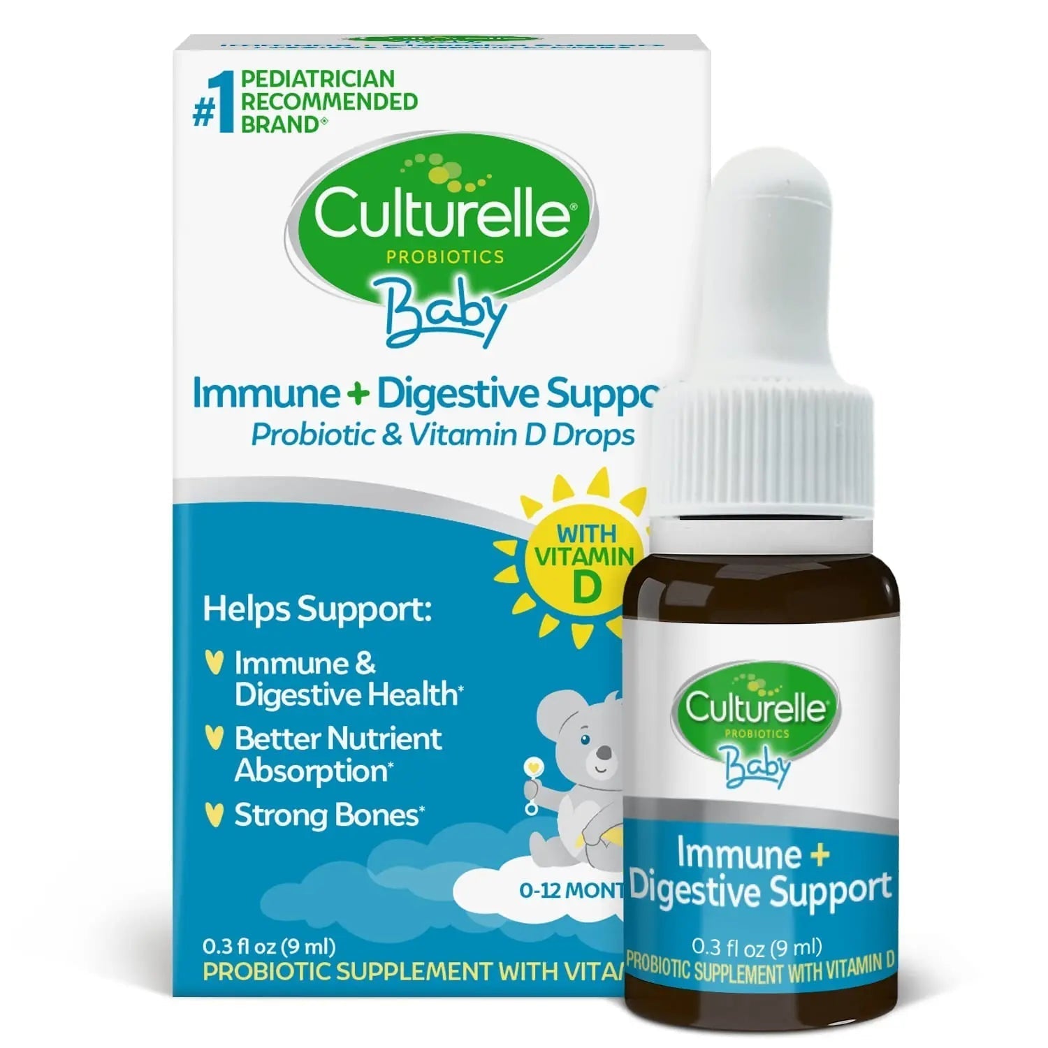 Culturelle Kids Complete Multivitamin + Probiotic Chewables, 50 Count Baby Immune & Digestive Support Probiotic + Vitamin D Drops, 30 Day Supply Culturelle buy supplements canada