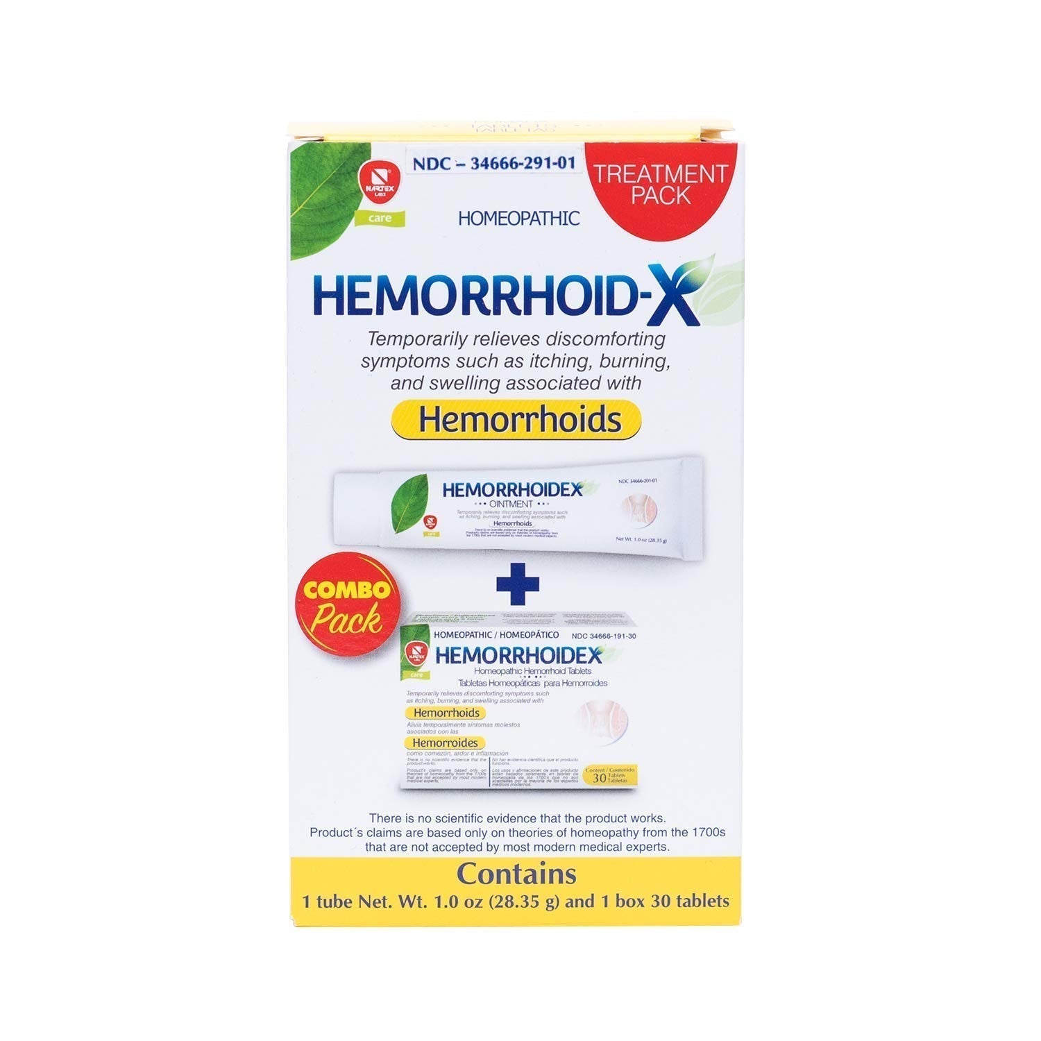 Nartex Hemorrhoid X Treatment Combo Pack 1 Tube & 30 Tablets NARTEX LABS buy supplements canada