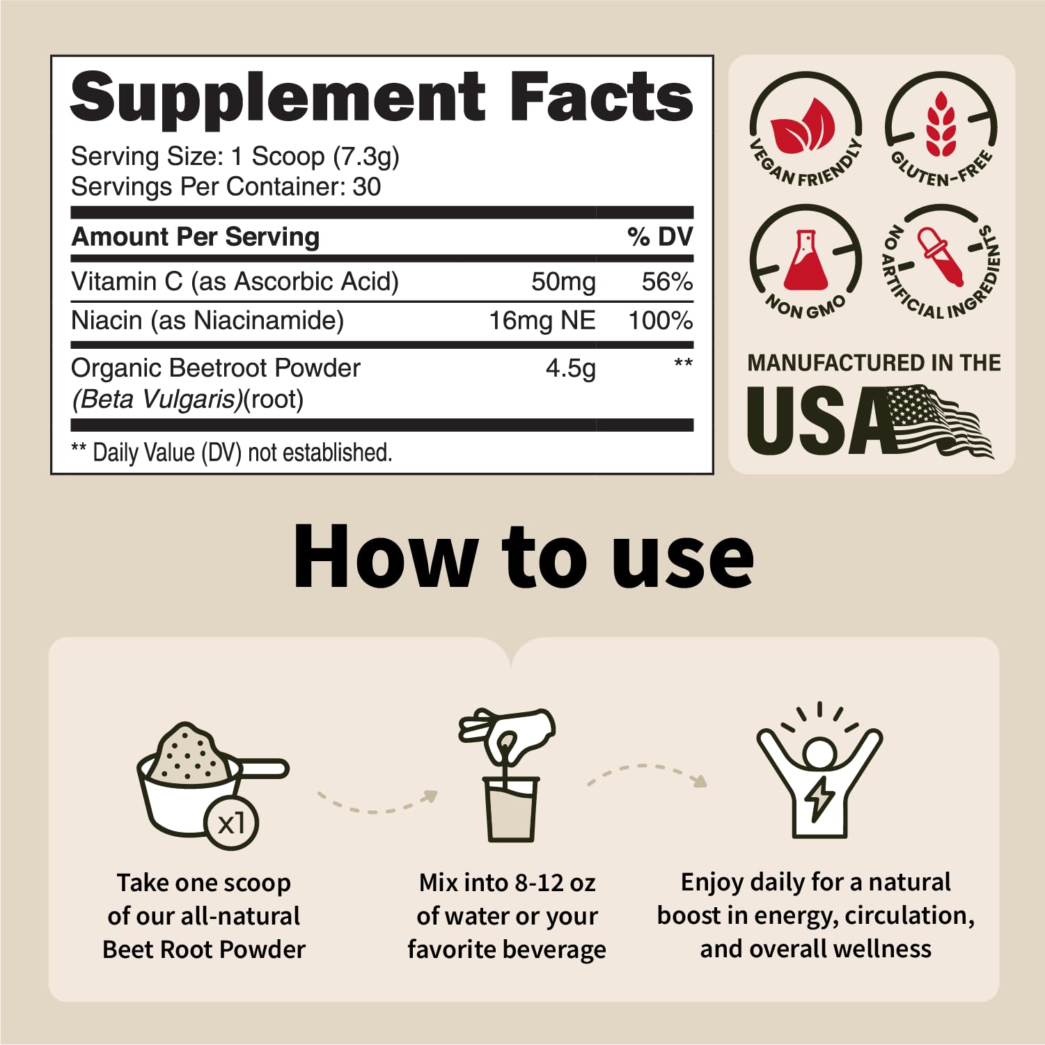 SPORTFOOD Beet Root Powder with Niacinamide & Vitamin C - Superfood for Circulation, Energy, & Stamina | Vegan, Non-GMO, Nitric Oxide Boost for Pre-Workout & Heart Health | Mixed Berry Flavor | 7.7oz Sport Food buy supplements canada