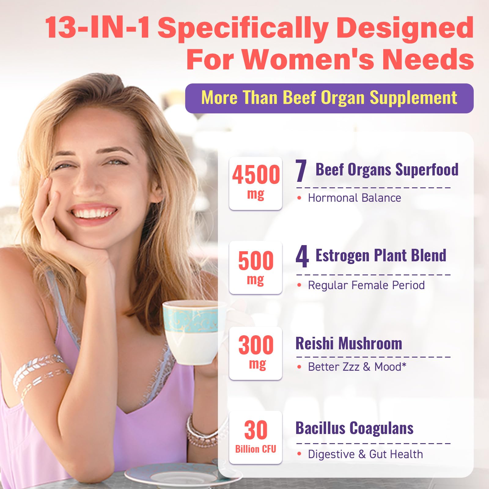 (180 Gummies) Beef Organ Supplement for Women - 5300mg Beef Liver, Kidney, Uterus & 10 More, for Hormone Balance, Menstruation, Energy, Immunity, Gut & Skin Health - 100% Grass Fed & Pasture Raise Fepoukak buy supplements canada