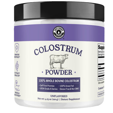 Colostrum Powder – USA Sourced Bovine Colostrum for Humans for Immune Support, Gut Health, Muscle Recovery - Single Ingredient, No Additives, Grass Fed, Non-GMO Colostrum Supplement for Women and Men Left Coast Performance buy supplements canada