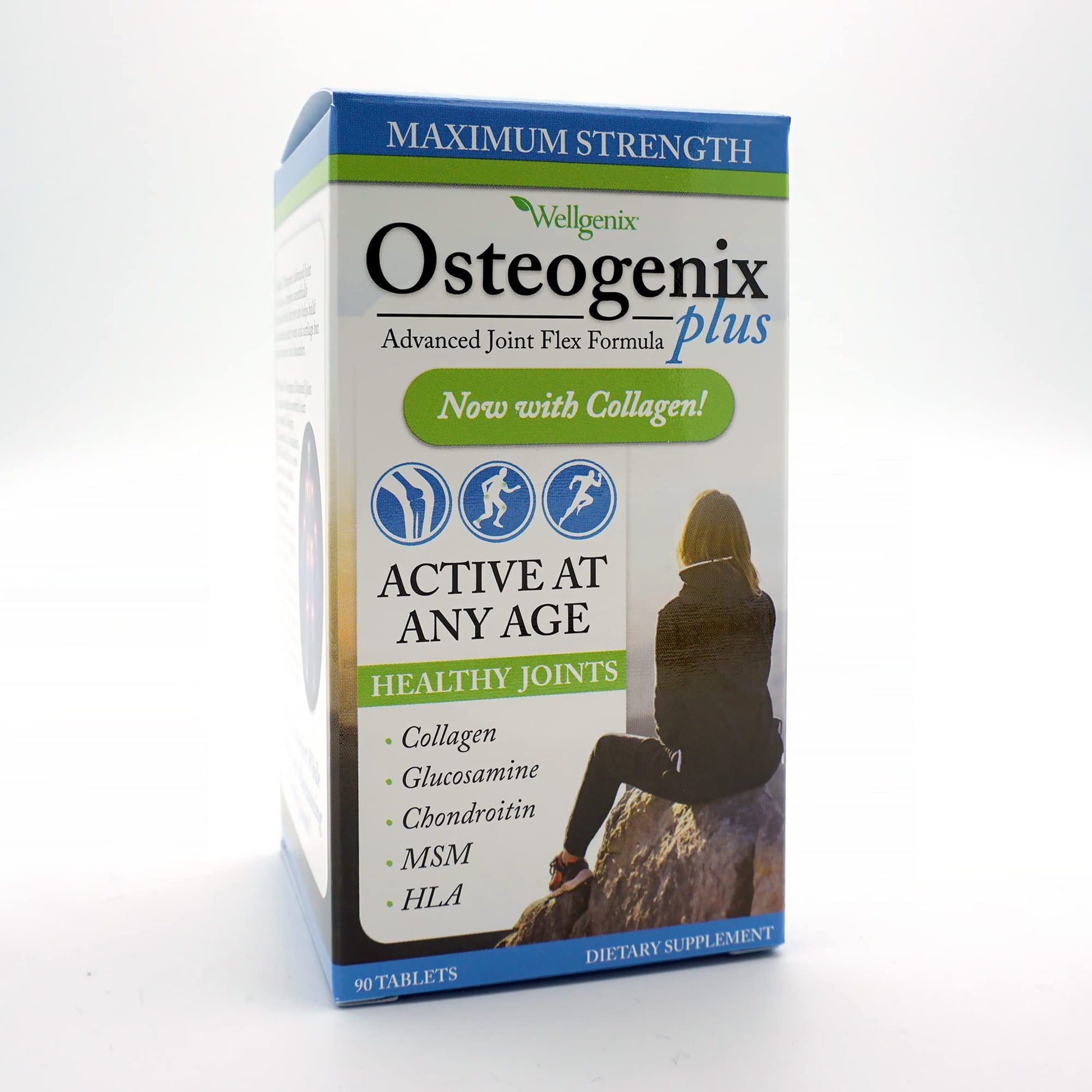 Wellgenix Osteogenix Advanced Joint Flex Formula (90 Ct) - Knee Supplement with Collagen II, Glucosamine, Chondroitin, MSM & HLA - Lubrication & Discomfort Support Tablets for Men & Women Wellgenix buy supplements canada