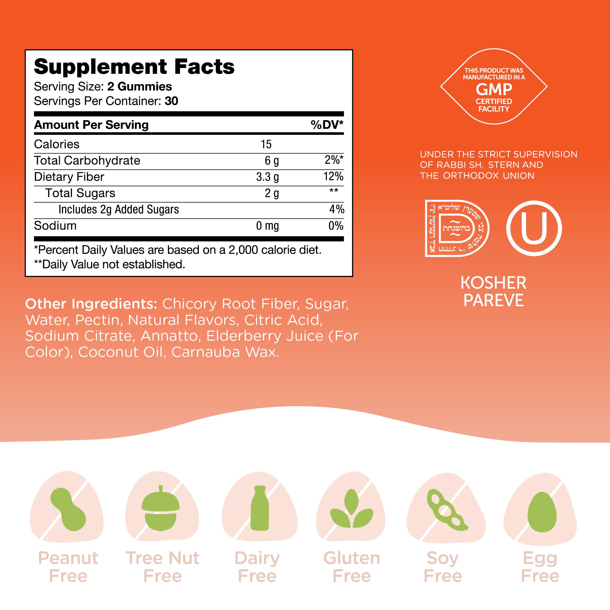 Zahler Chapter One Fiber Gummies - Soluble Fiber for Digestive Health Support - Flavored Gummies for Kids - Natural Chicory Root - Kosher, Dairy-Free, Zahler buy supplements canada