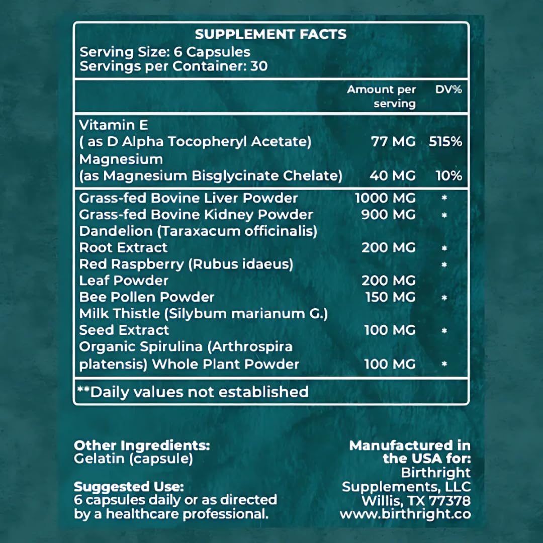 Birthright Female Hormone Support for, Energy, Fertility, Menstrual Cycle, Ovulation, Pregnancy and Menopause… All Natural, Animal Based, Liver, Kidney, Magnesium, Red Raspberry, Herbal Blend Revive Birthright buy supplements canada
