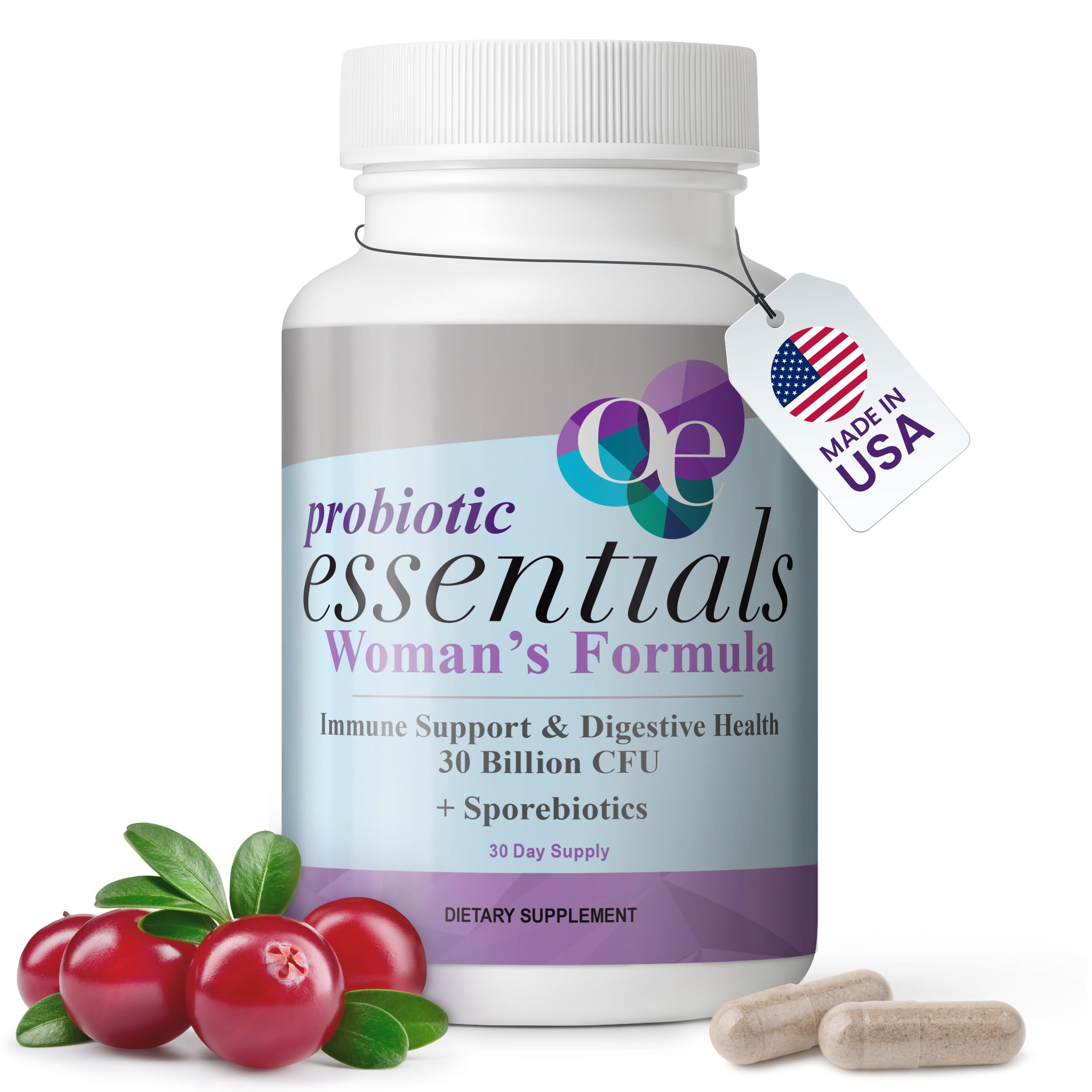 Organic Excellence Probiotics for Women – 30 Billion CFU 18 Strains Prebiotics & Sporebiotics – Gut, Vaginal, Digestive, Immune & Urinary Tract Support – 30 Capsules Organic Excellence buy supplements canada