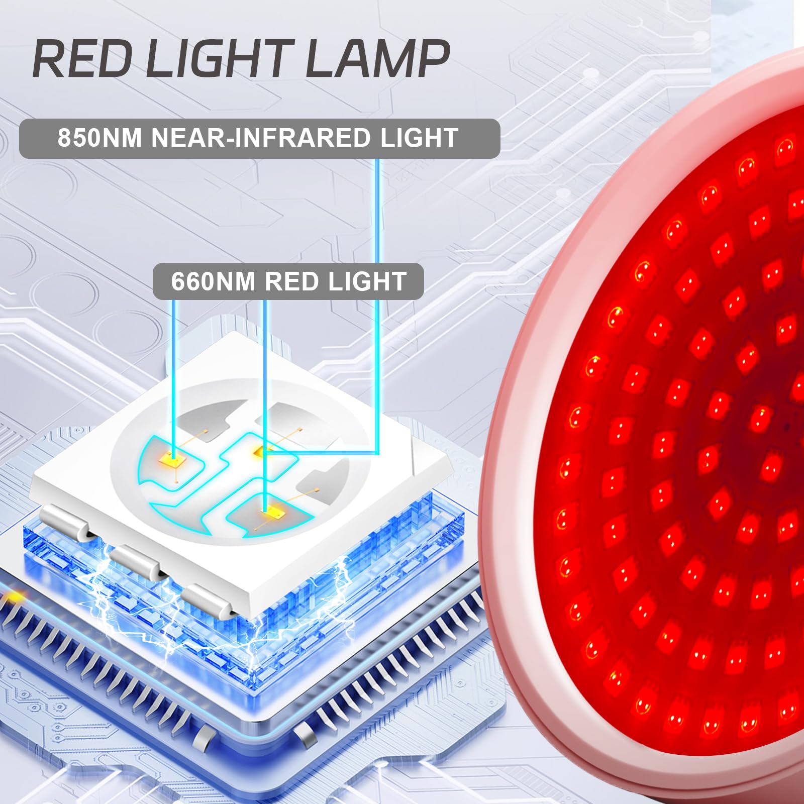 Red Light Lamp with Base, 660nm Red Light & 850nm Near Infrared Red Light Lamp with Timer Devowellte buy supplements canada