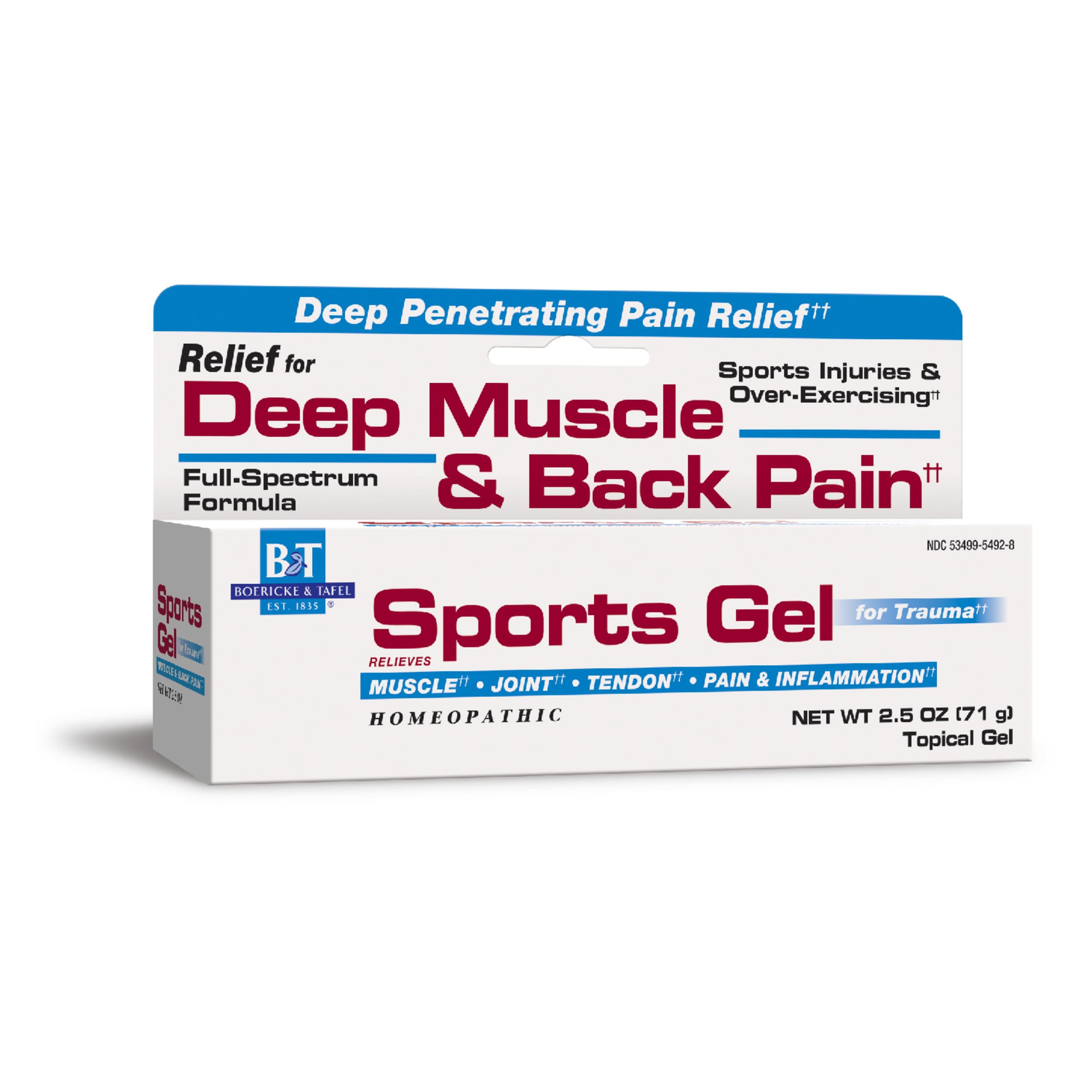 Nature's Way Boericke & Tafel Sports Gel, Relief for Deep Muscle, Joint, Tendon, & Back Pain and Inflammation, Homeopathic, 2.5 oz Nature's Way buy supplements canada
