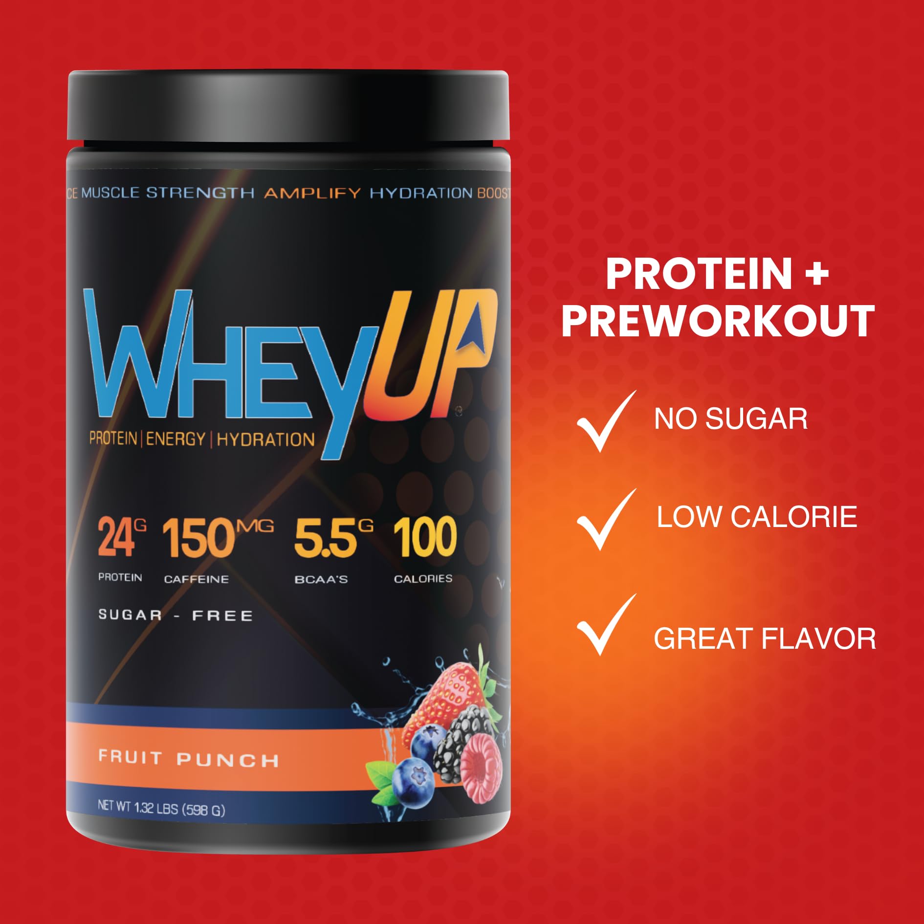 WheyUP Clear Whey Isolate Protein Powder, Blue Raspberry - 150mg Caffeine - 20 Servings WheyUP buy supplements canada