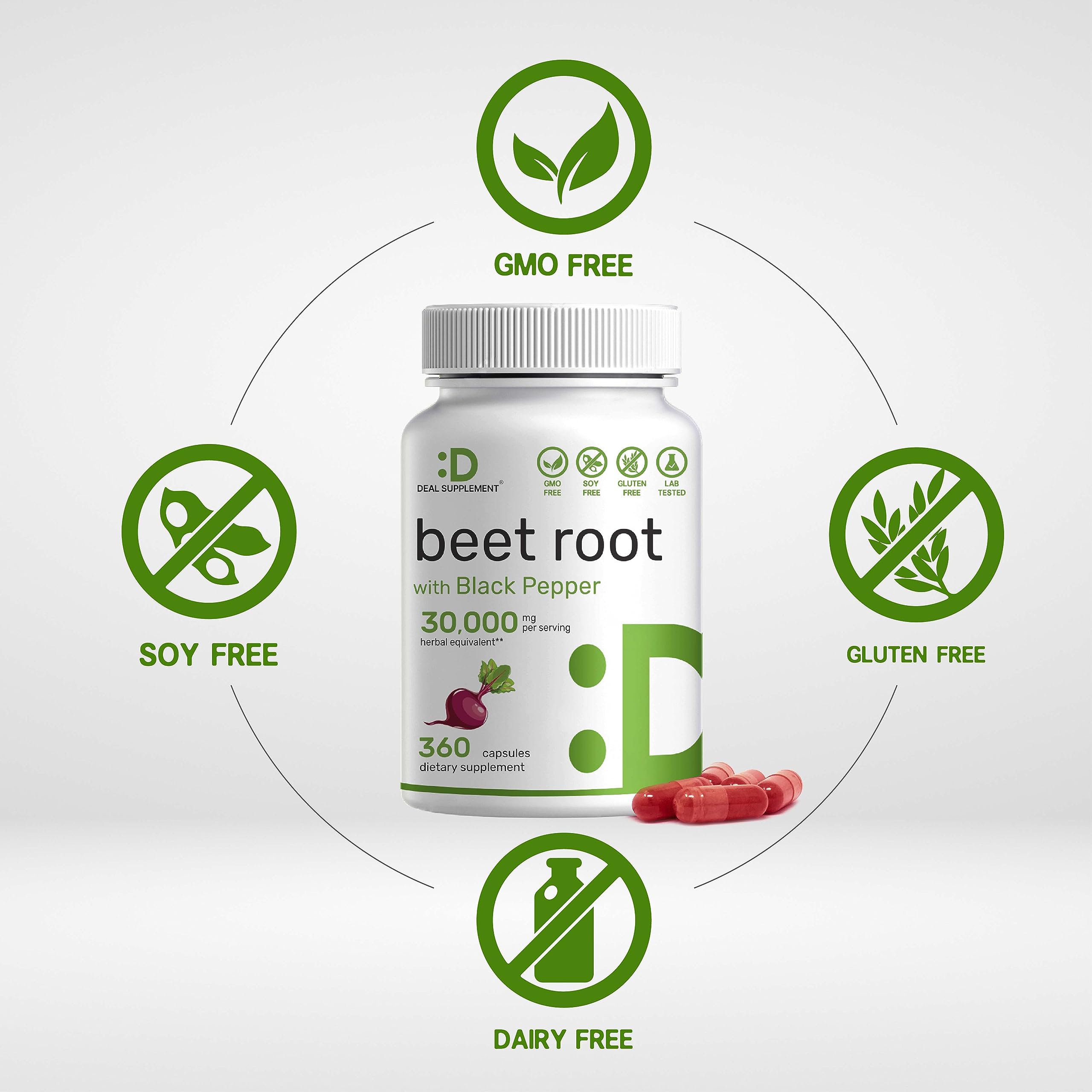 Beet Root Capsules 30000mg Per Serving, 360 Count, with Black Pepper Extract – Enhanced DEAL SUPPLEMENT buy supplements canada
