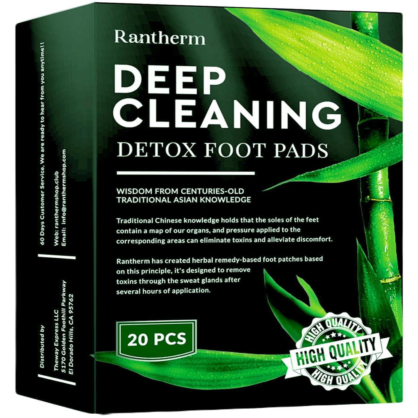 Foot Paches, Premium Deep Cleansing Foot Pads, Bamboo Foot Paches Rantherm buy supplements canada