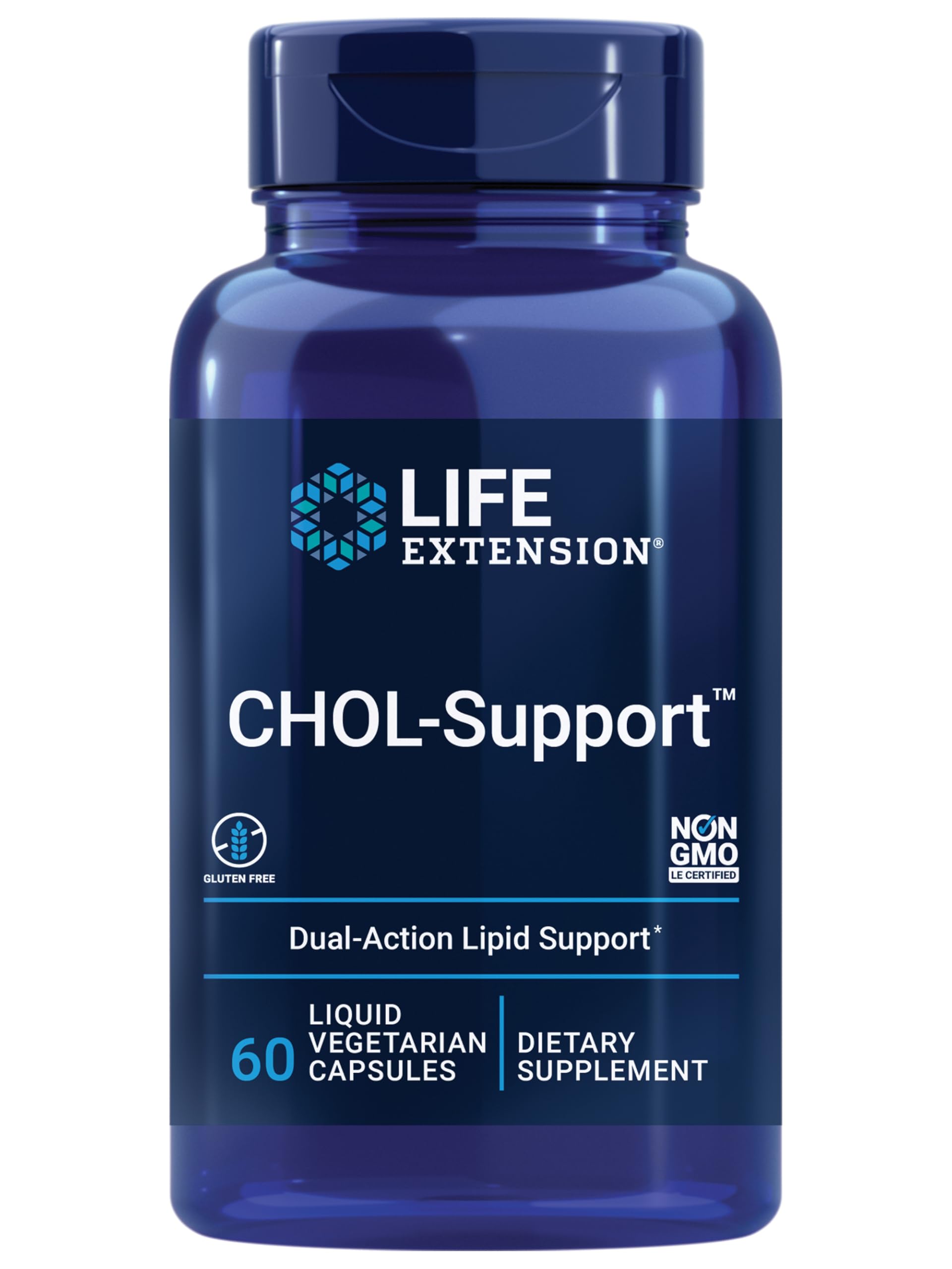 Life Extension CHOL-Support™, Helps Maintain Already Healthy Cholesterol, Heart Health, Artichoke Leaf Extract, Vitamin B5 pantethine, Gluten-Free, Non-GMO, Vegetarian, 60 Capsules Life Extension buy supplements canada