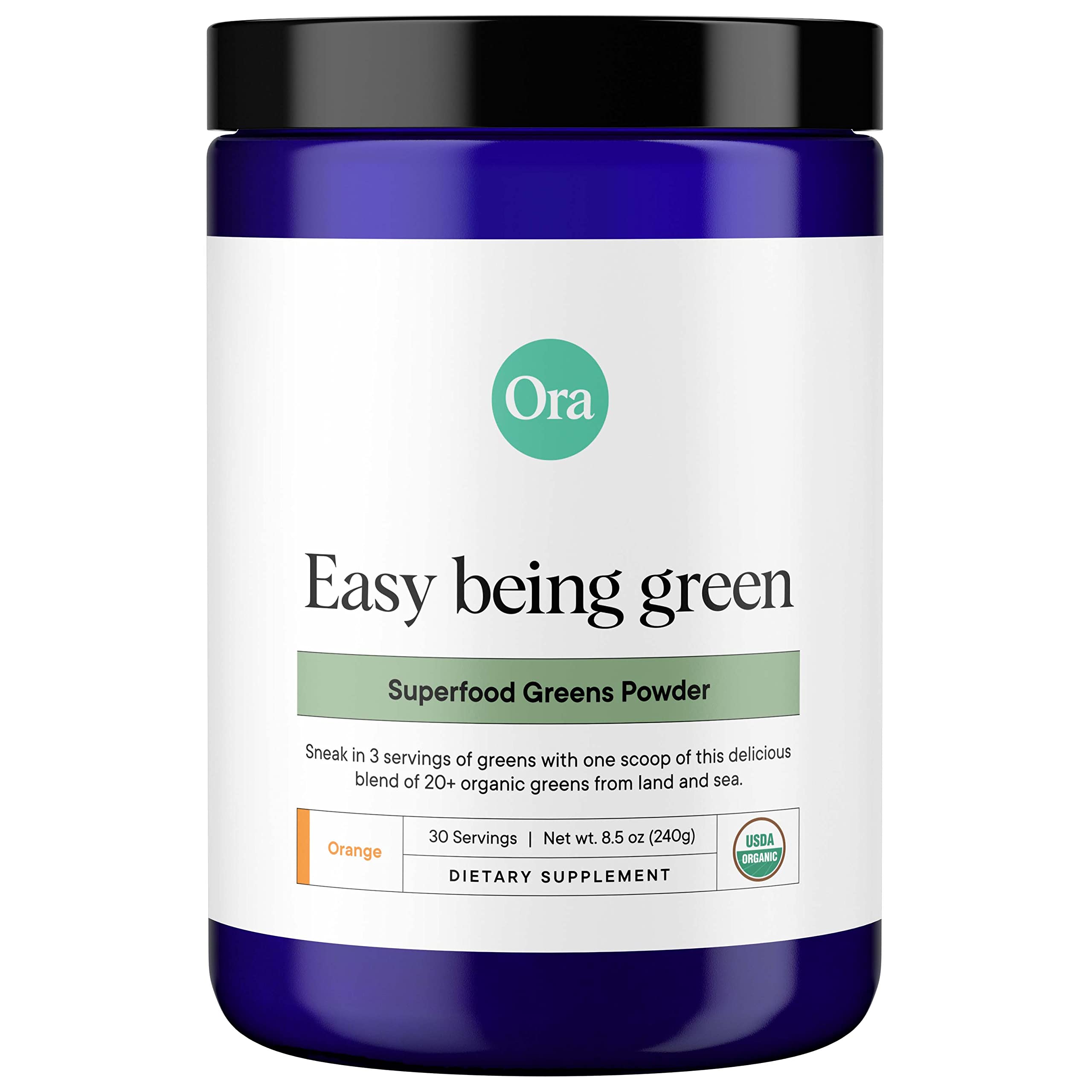 Ora Organic Greens Powder - Vegan, Gluten-Free, Organic Super Greens Drink for Energy and Detox | Antioxidants & Adaptogenic Herbs | 20+ Superfood Greens Blend - Citrus Flavor, 30 Servings Ora Organic buy supplements canada