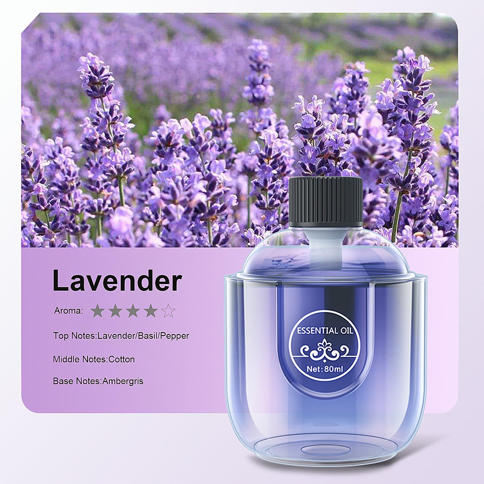 Mini Essential Oil Diffuser, Ultrasonic Mist Air Fresheners for Home with 80 ml Lavender Essential Oils DIUFJAG buy supplements canada