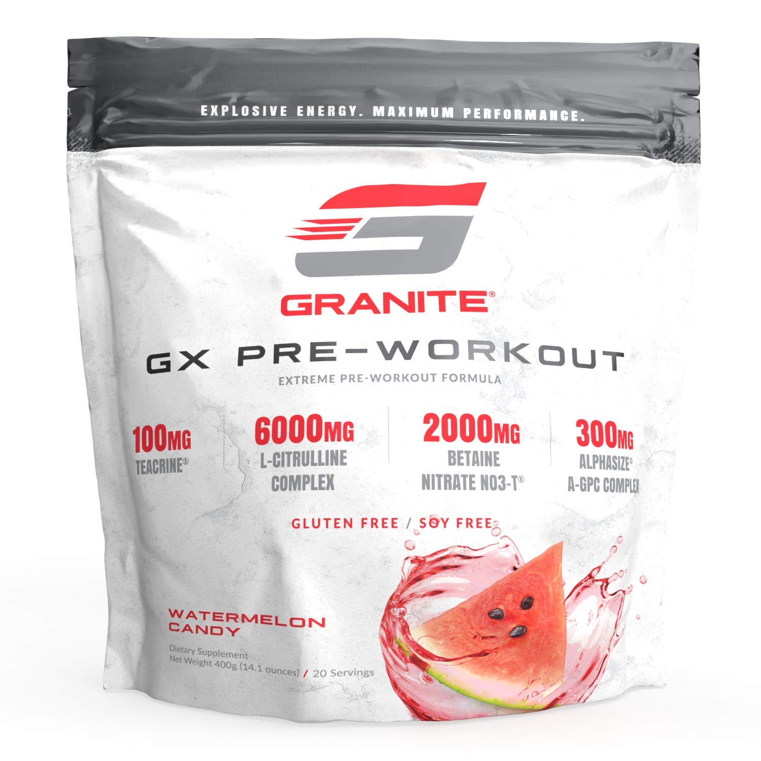 Granite GX Pre-Workout Supplement (Watermelon) Advanced Formula for Pump, Focus Granite Supplements buy supplements canada