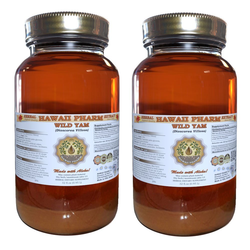 Wild Yam Liquid Extract, Wild Yam (Dioscorea Villosa) Tincture 2x32 oz HawaiiPharm buy supplements canada