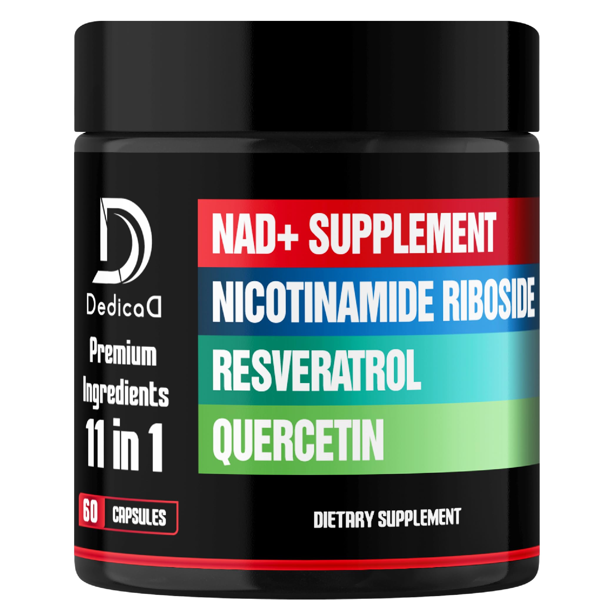 DEDICAD 11in1 NAD Supplement with Nicotinamide Riboside, Quercetin, Resveratrol and 8 More - 2 Month Supply DEDICAD buy supplements canada