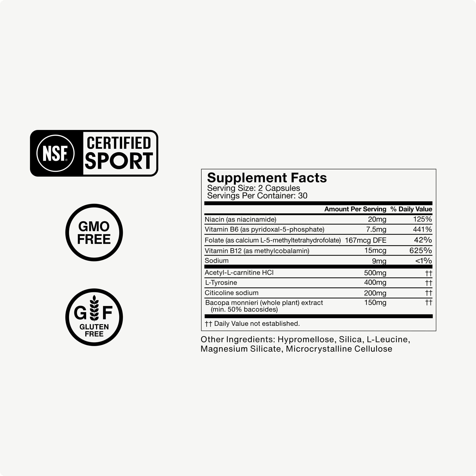 Momentous Brain Drive Nootropic Supplement - Brain Supplement for Memory & Focus Support - NSF Certified for Sport - GMO- & Gluten-Free - 30 Servings Momentous buy supplements canada