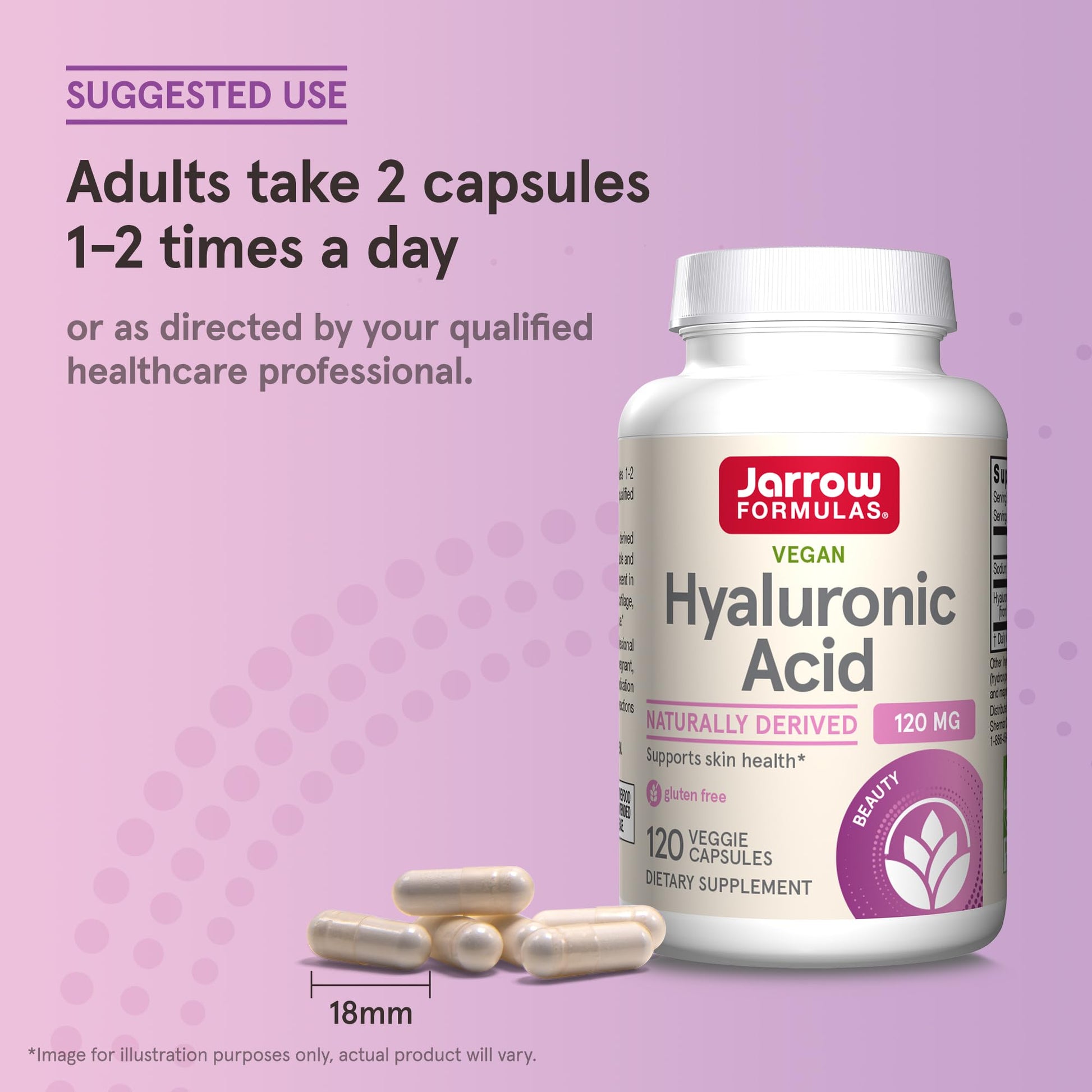 Jarrow Formulas® Hyaluronic Acid 120 mg, Dietary Supplement, Skin Health Support, 120 Veggie Capsules, Up to 60 Day Supply Jarrow Formulas buy supplements canada