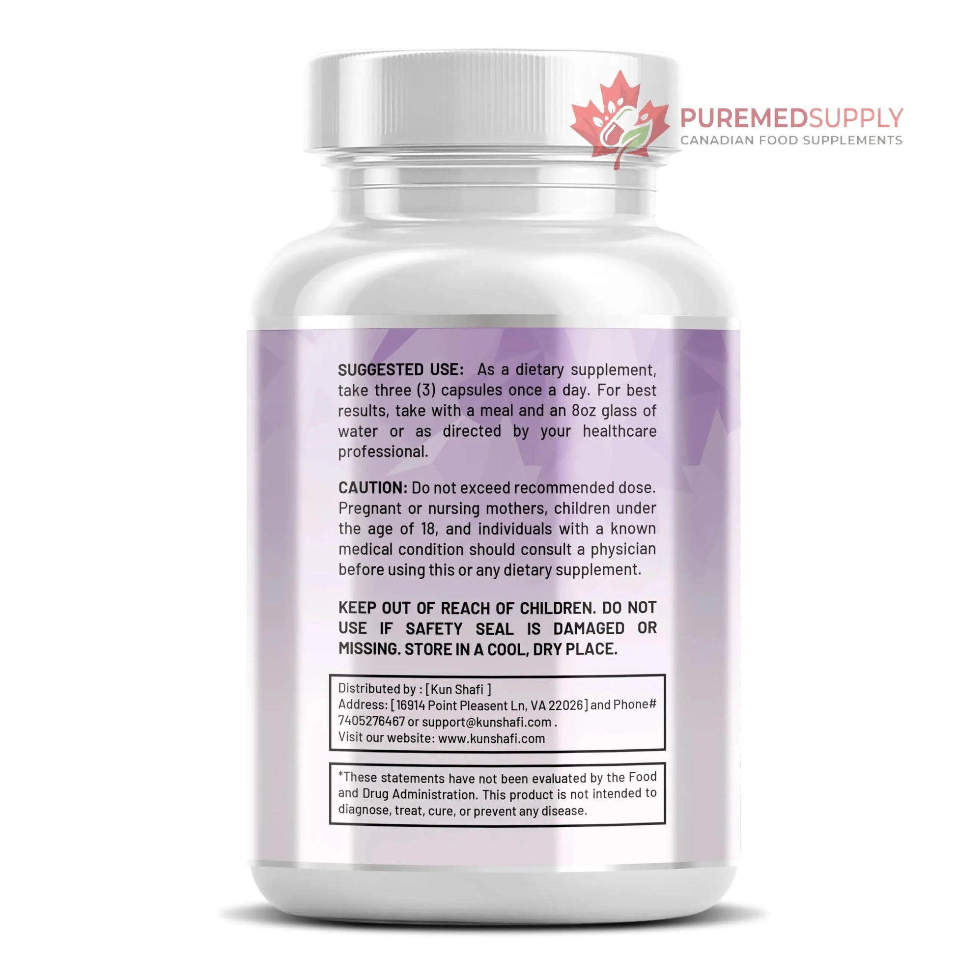 Kun Shafi Magnesium Complex with Magnesium Glycinate Malate, L-Threonate, Taurate, Orotate, Zinc,Aspartate, Copper Manganese & Vitamin D3 B6 Complex - 1Pack Kun Shafi buy supplements canada