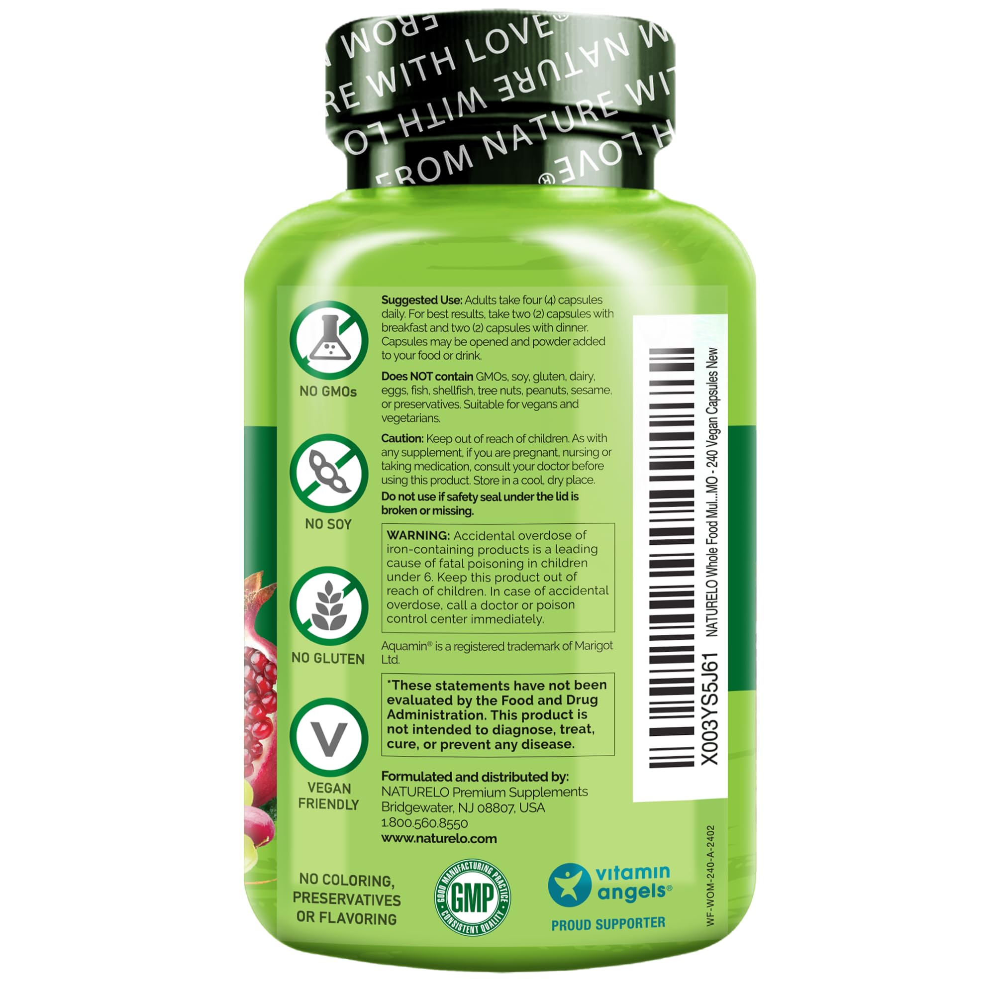 NATURELO Whole Food Multivitamin for Women - with Vitamins, Minerals, & Organic Extracts - Supplement for Energy and Heart Health NATURELO buy supplements canada