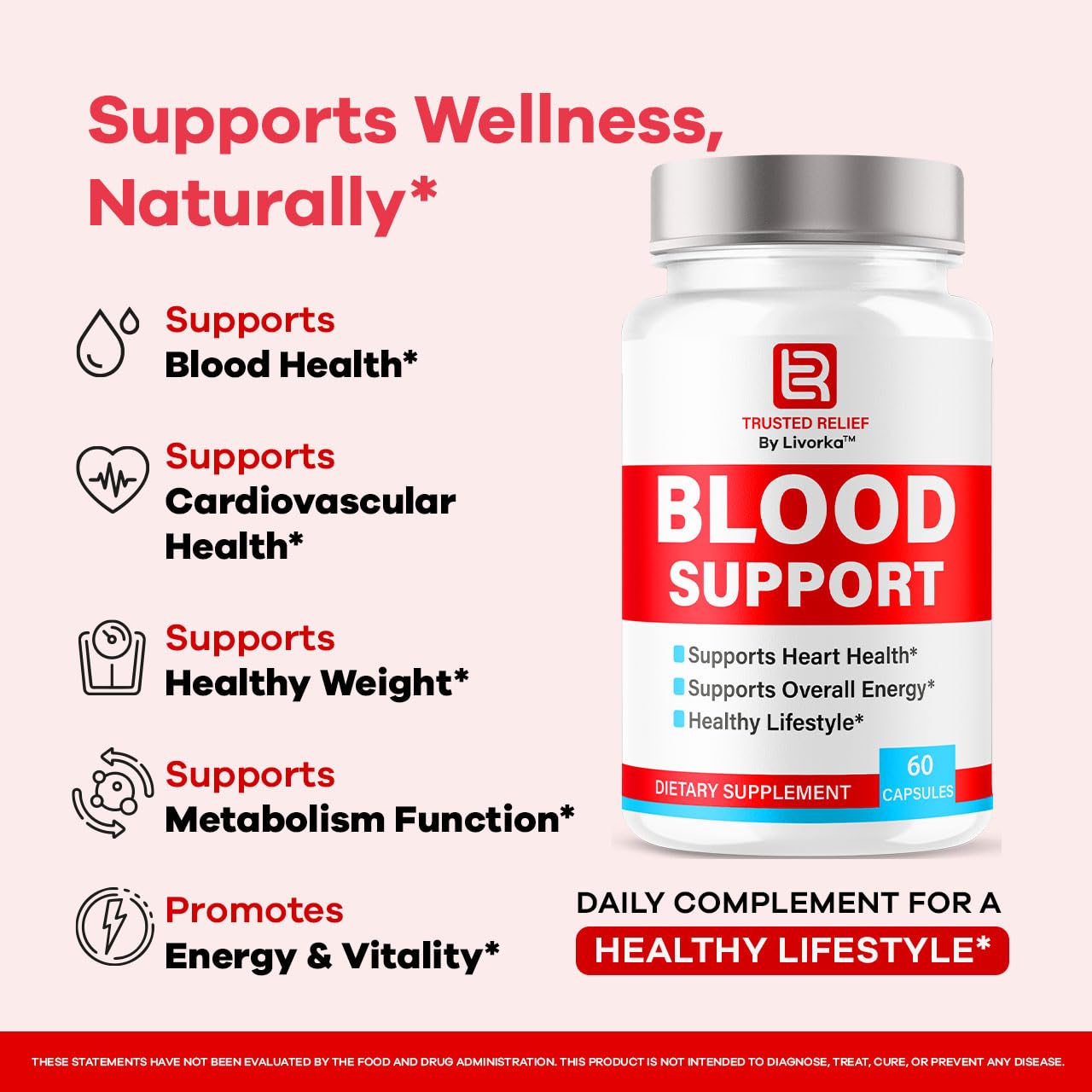 (2 Pack) Trusted Relief Blood Support Capsules - Official TrustedRelief Blood Support Vitamin Pills, Natural Trusted Relief Advanced Premium Formula Wellness & Overal Health, 120 Capsules For 2 Months LIVORKA buy supplements canada