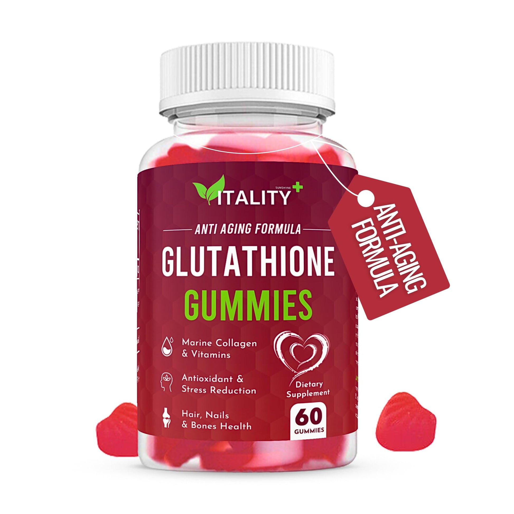 2 Pack Glutathione Gummies | with Marine Collagen | 1050mg per Serving | Antioxidant Support Sunshyne buy supplements canada