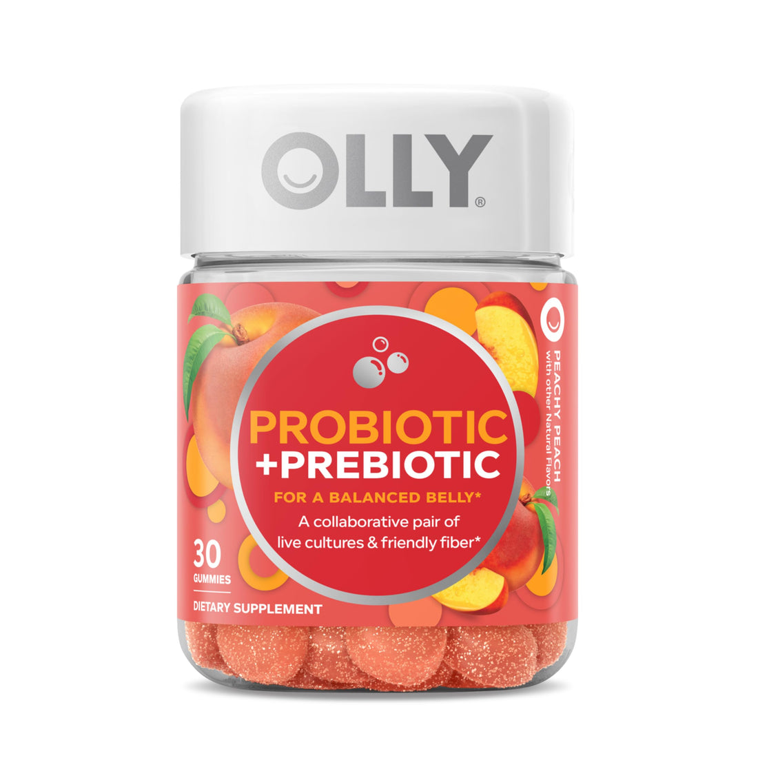 OLLY Probiotic + Prebiotic Gummy, Digestive Support and Gut Health, 500 Million CFUs, Fiber, Adult Chewable Supplement OLLY buy supplements canada