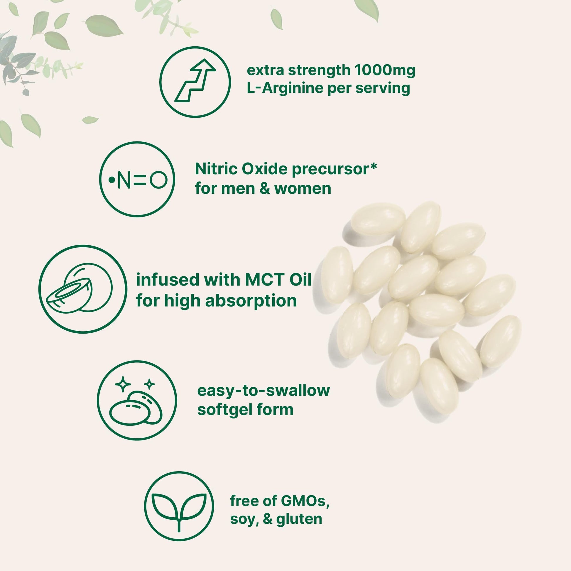 Micro Ingredients L-Arginine 1000mg with MCT Oil, 300 Softgels | Nitric Oxide Precursor* for Men & Women | Extra Strength Amino Acid Formula for Daily Wellness Micro Ingredients buy supplements canada