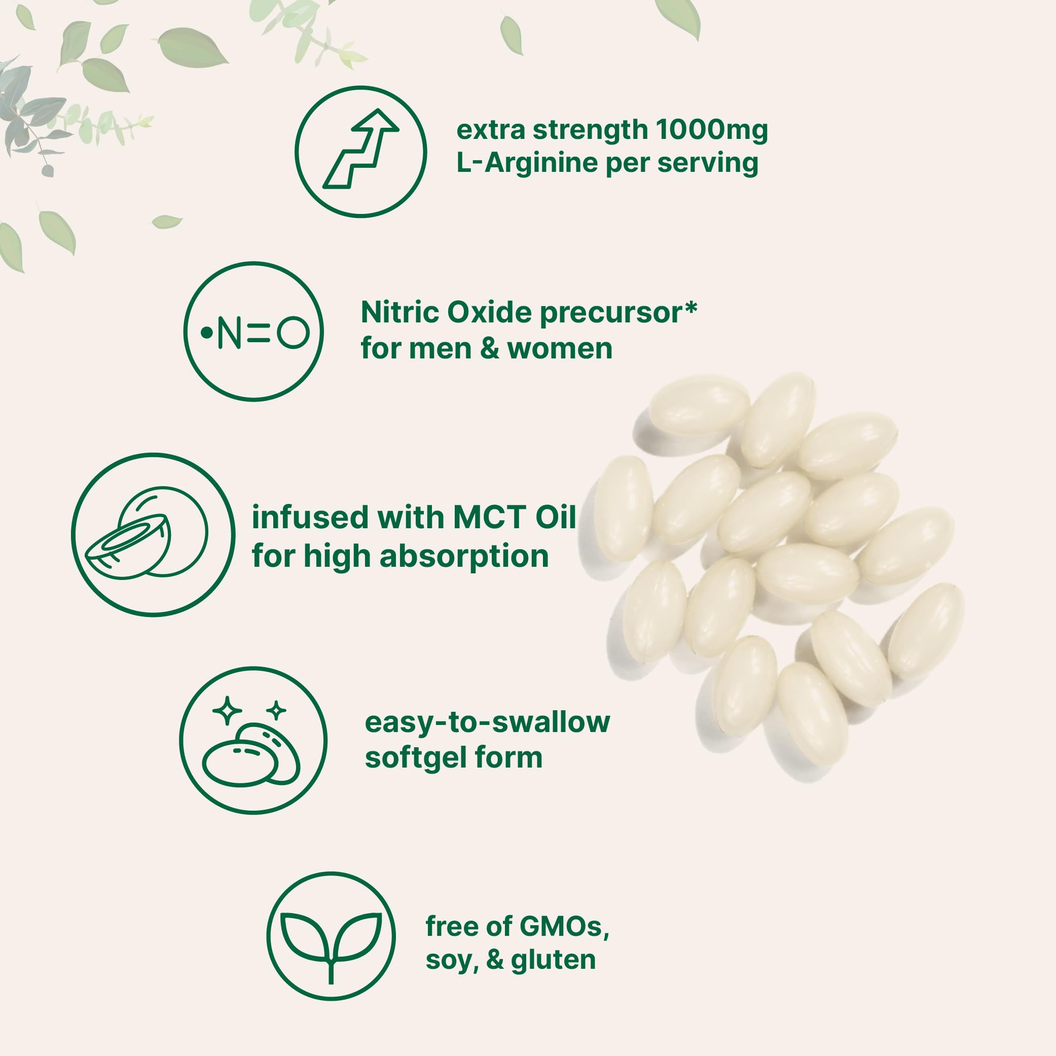 Micro Ingredients L-Arginine 1000mg with MCT Oil, 300 Softgels | Nitric Oxide Precursor* for Men & Women | Extra Strength Amino Acid Formula for Daily Wellness Micro Ingredients buy supplements canada
