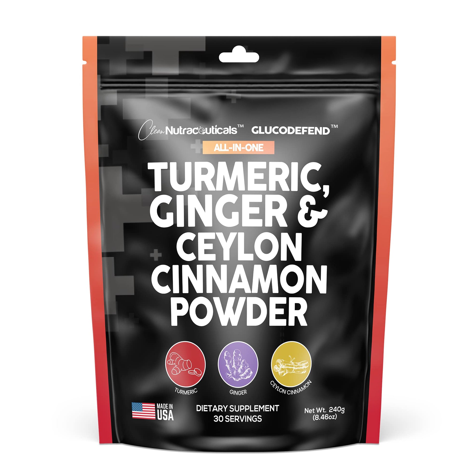 3in1 Turmeric Curcumin Ginger Root & Ceylon Cinnamon Powder Suppleme Clean Nutraceuticals buy supplements canada