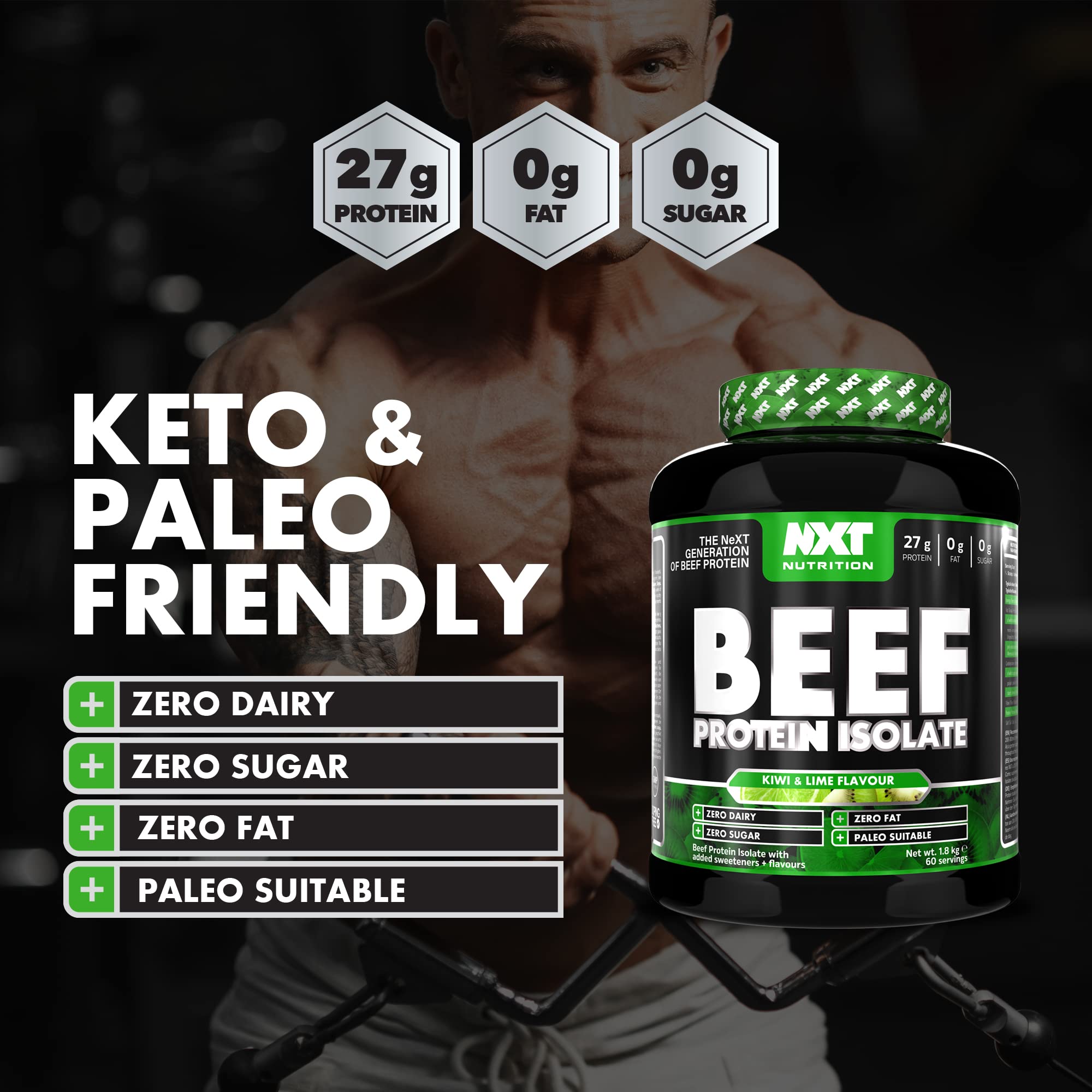 NXT Nutrition Beef Protein Isolate Powder - Protein Powder High in Natural Amino Acids NXT Nutrition buy supplements canada