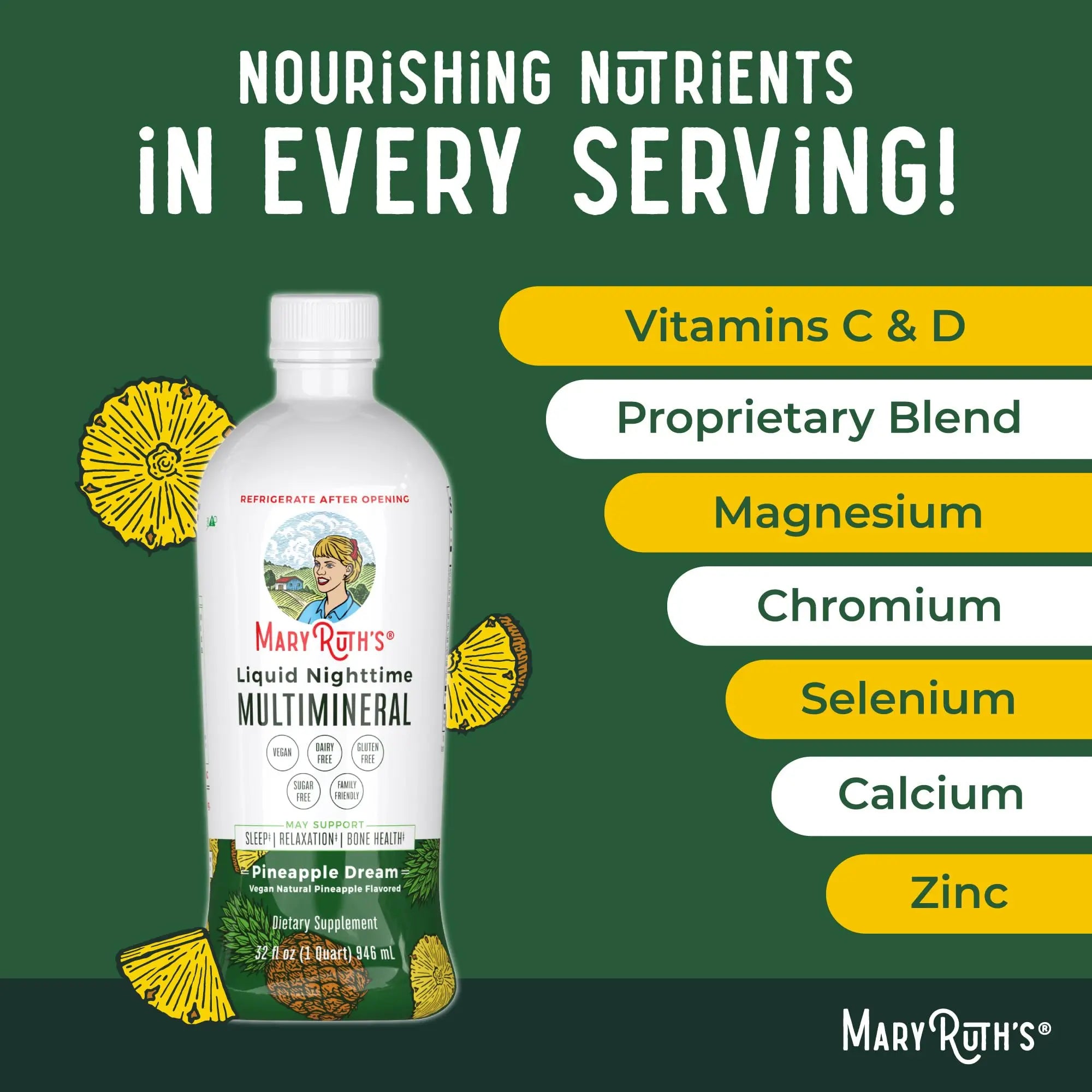 MaryRuth's Multivitamin Gummies for Women (Strawberry) & Liquid Nighttime Multimineral (Pineapple) | Clean Label Project Verified MARYRUTH'S buy supplements canada