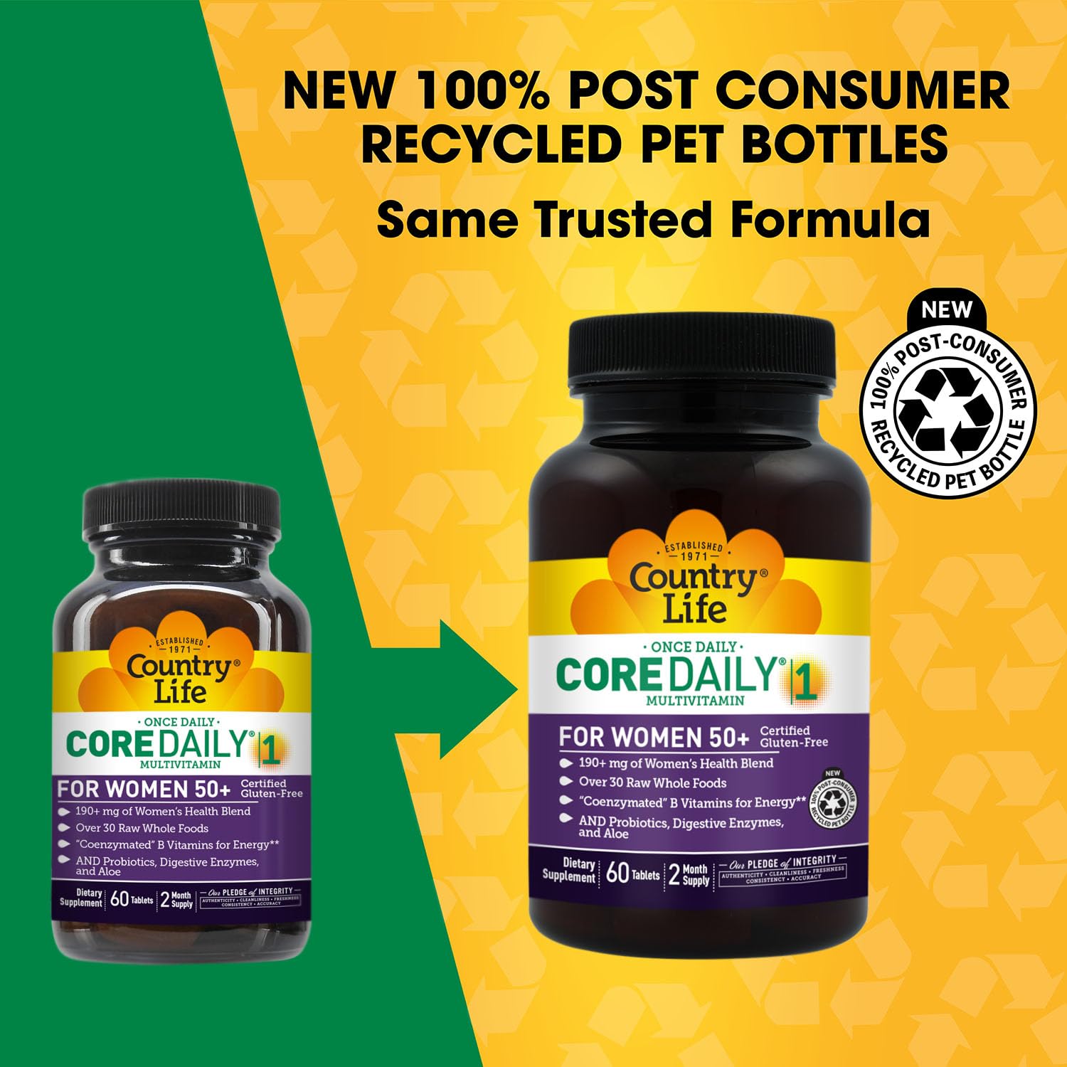 Country Life CORE Daily-1 for Women 50+ Multivitamin - Formulated for Women Over 50, Complete Daily Nutrition with Women's Health Blend, Coenzymated B Vitamins, Probiotics, and Digestive Enzymes Country Life buy supplements canada