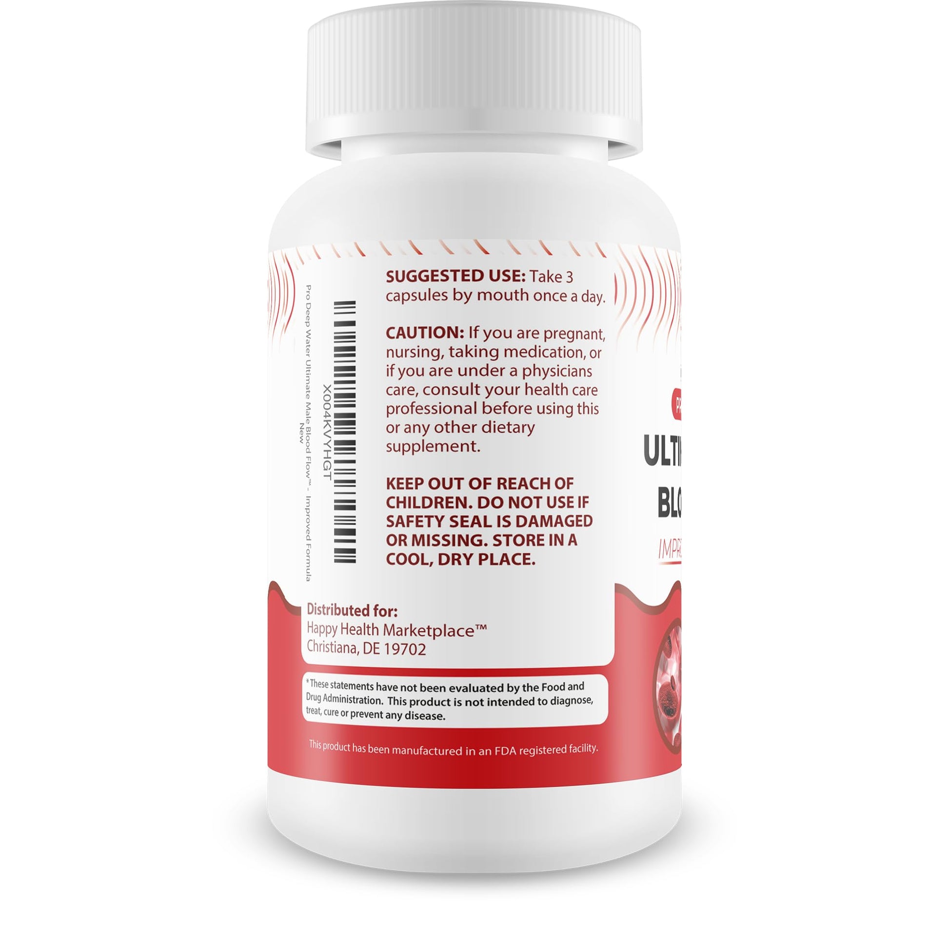 Pro Deep Water Ultimate Male Blood Flow - Improved Formula - Our Best Improved Blood Flow Supplement for Men - Advanced Blood Flow Support for Men - Our Best Circulation Supplement Alpha Boost Pills Happy Health Marketplace buy supplements canada