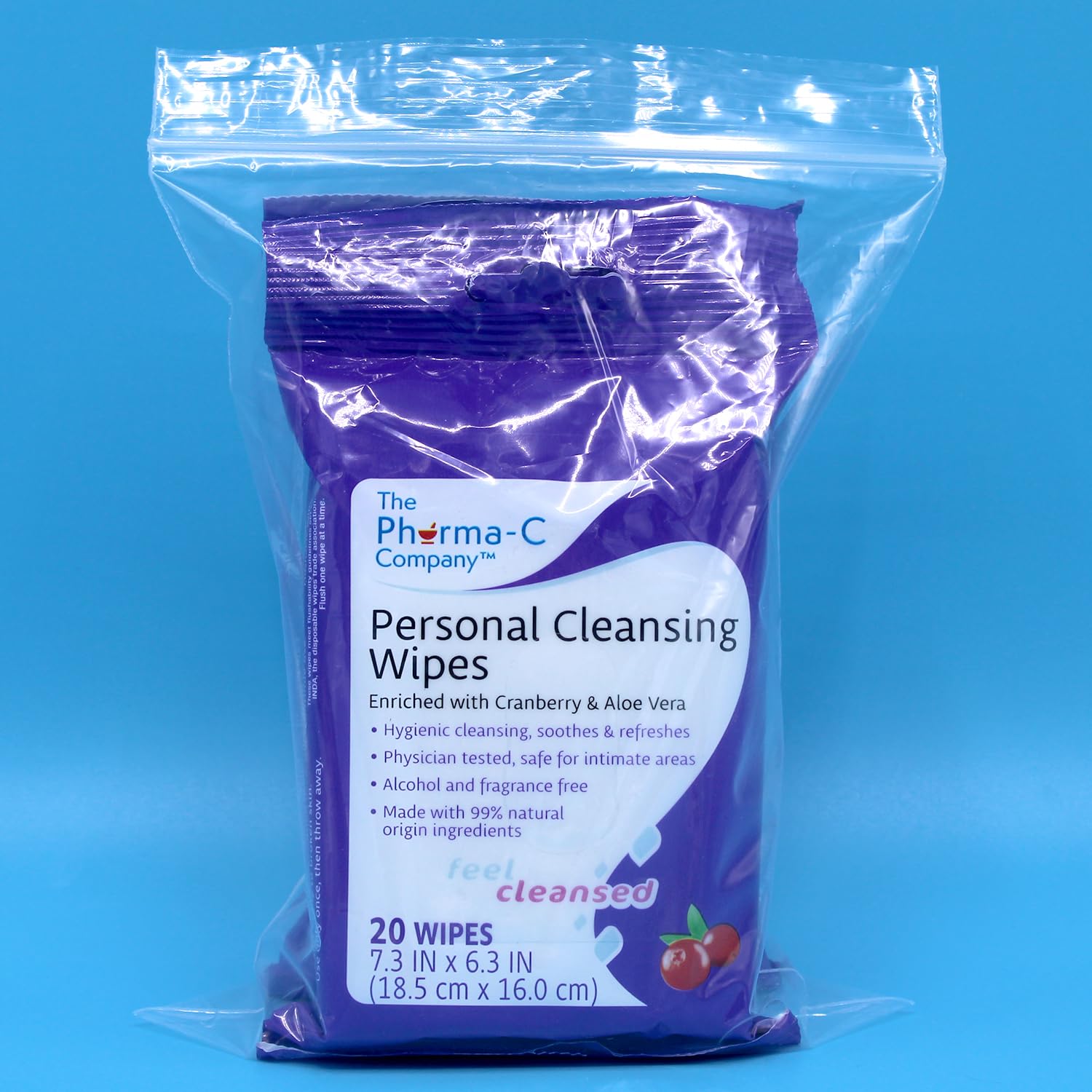 The Pharma-C Company Personal Cleansing Wipes [2 packs of 20 wipes] - Enriched with Cranberry & Aloe Vera Generic buy supplements canada