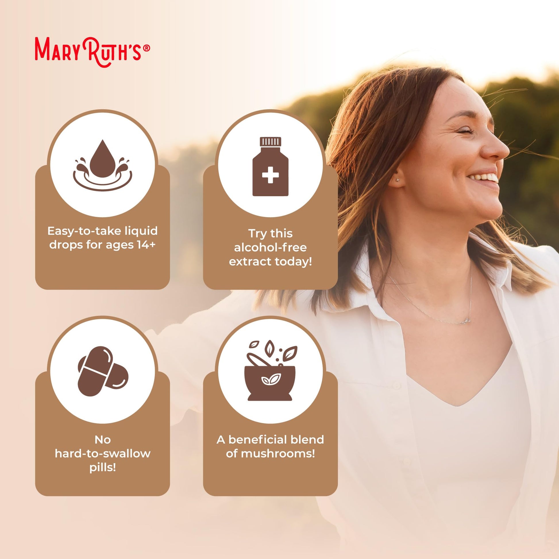 MaryRuth's Mushroom Complex | Lion's Mane | Turkey Tail | Reishi Mushroom | Shiitake Mushrooms | Alcohol Free | Mushroom Blend | Organic | Non-GMO | Vegan | 30 Servings MARYRUTH'S buy supplements canada