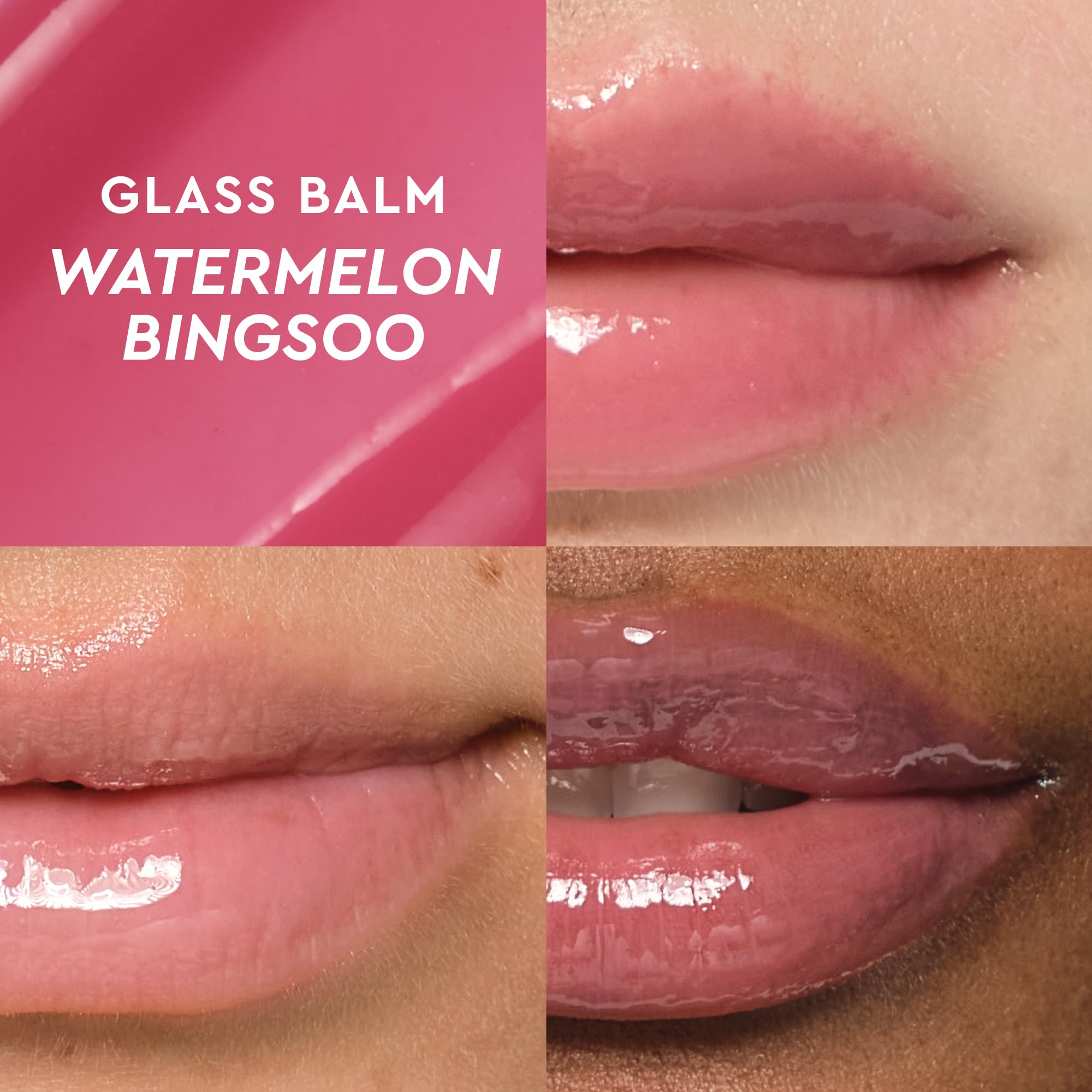 Glow Recipe Glass Balm Lip Treatment - 12Hr Hydrating Lip Balm & Moisturizer with Hyaluronic Acid to Smooth, Plump & Protect from Dryness - Sheer Soft Pink Tint, Watermelon Bingsoo (15 ml) Glow Recipe buy supplements canada