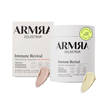 ARMRA Colostrum™ Premium Powder, Grass Fed, Gut Health Bloating Immunity Skin & Hair, Contains 400+ Bioactive Nutrients, Keto, Gluten & Fat Free (Vine Watermelon, Unflavored Bundle | 150 Servings) ARMRA buy supplements canada