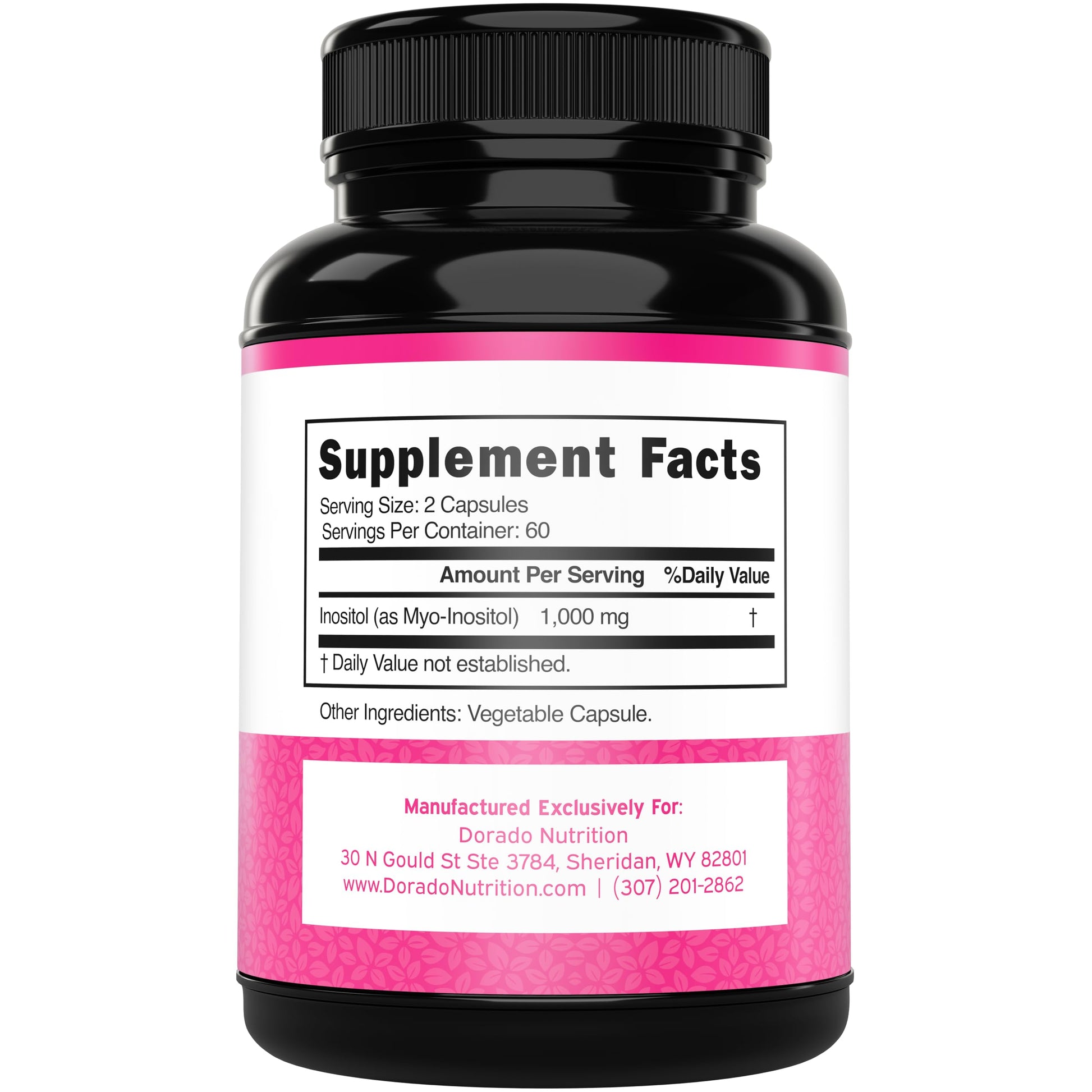 Inositol Capsules (Myo Inositol) (1000mg Per Serving 120 Capsules) Myo Inositol Supplement for Women Hormone Balance Support - Vegan Safe - Third Party Tested - Gluten Free & Made in USA (120 Count) DORADO NUTRITION buy supplements canada
