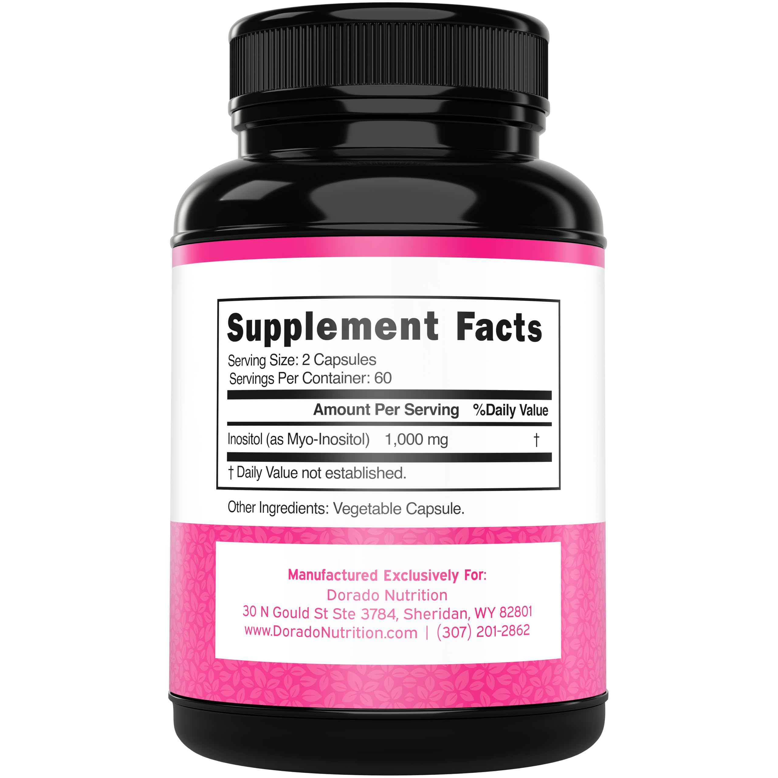 Inositol Capsules (Myo Inositol) (1000mg Per Serving 120 Capsules) Myo Inositol Supplement for Women Hormone Balance Support - Vegan Safe - Third Party Tested - Gluten Free & Made in USA (120 Count) DORADO NUTRITION buy supplements canada