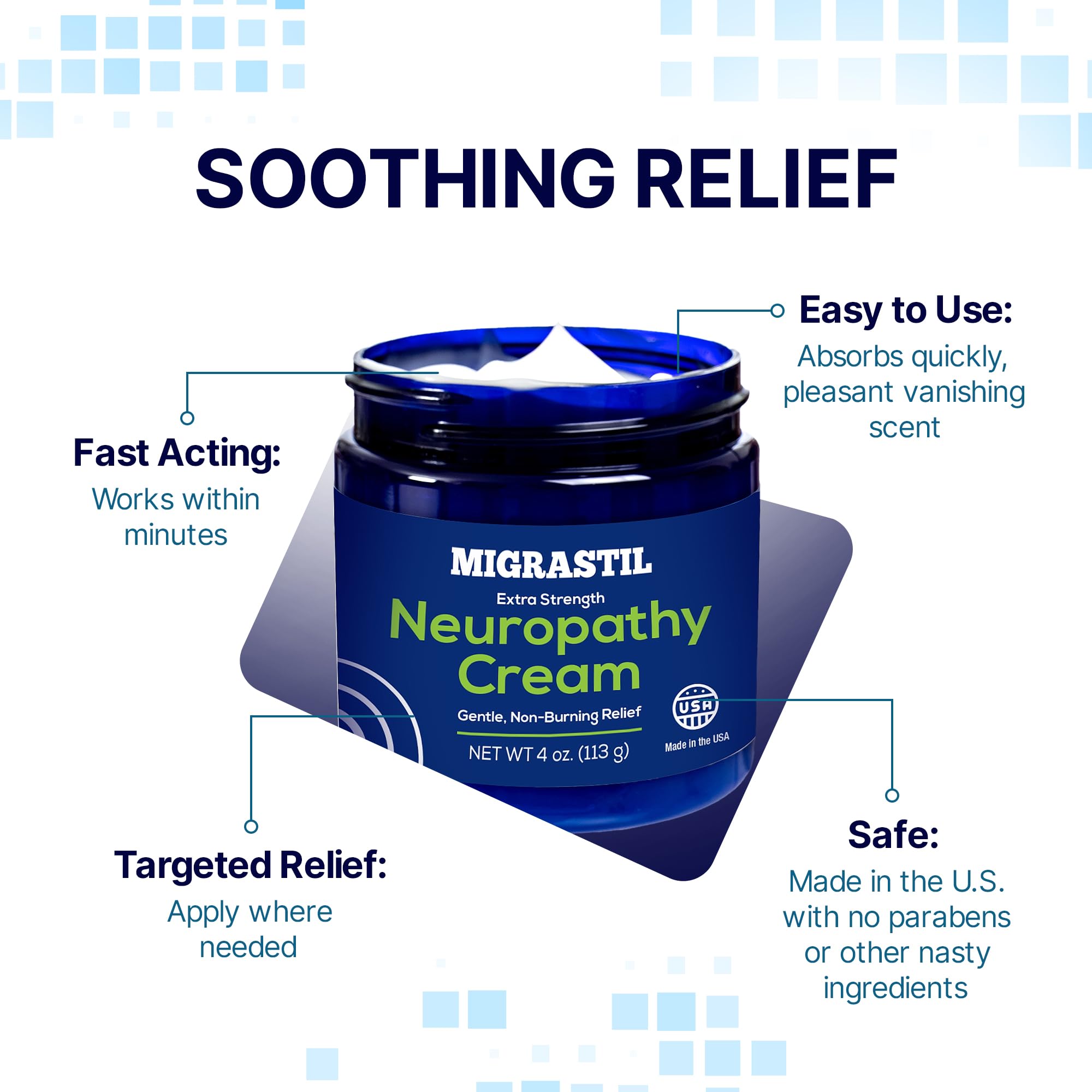 Basic Vigor Migrastil Extra Strength Neuropathy Cream (4 oz) and PainBlock Roll-On (3 oz) Bundle Basic Vigor buy supplements canada