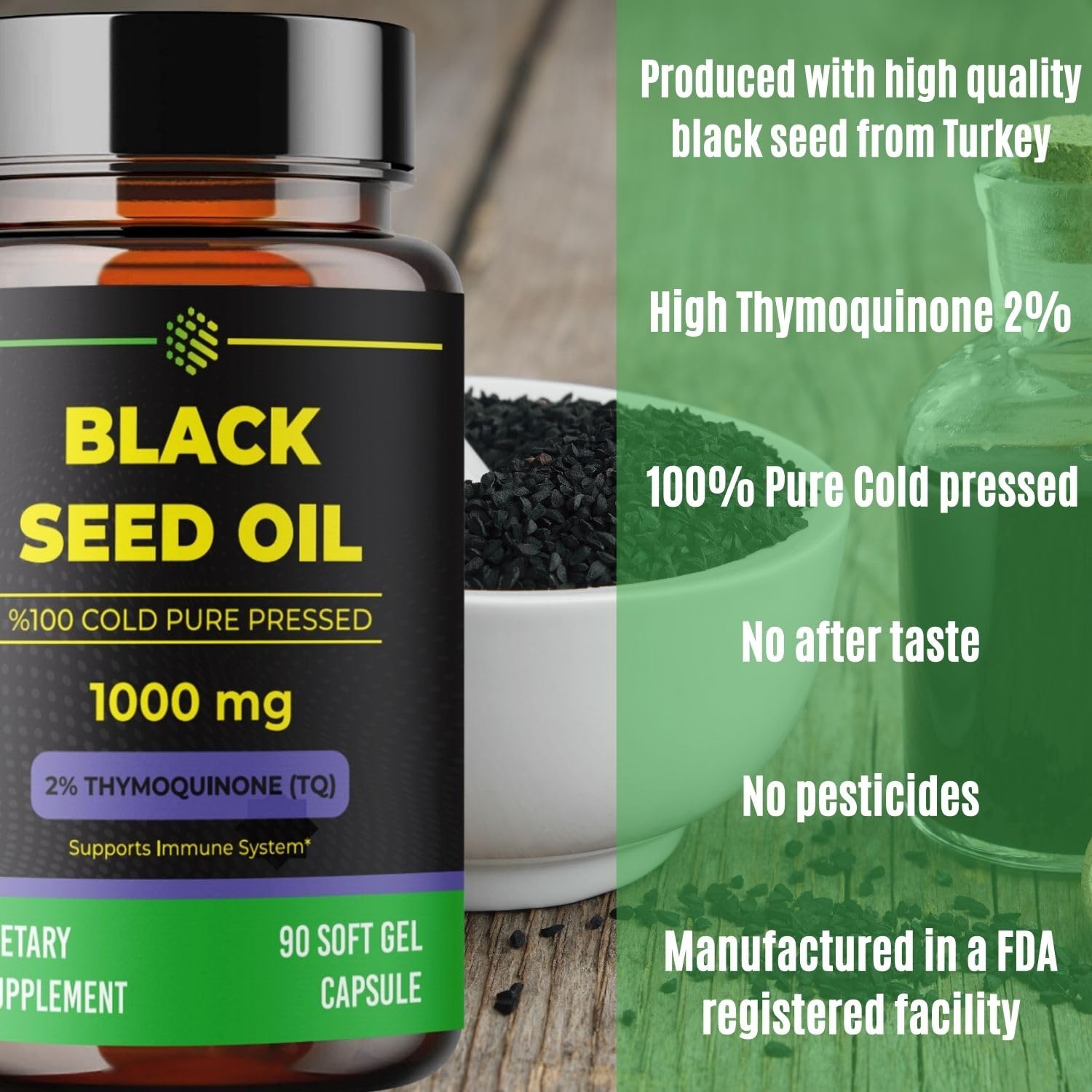 aromel Black Seed Oil Capsules, 90 Days Supply, 2% Thymoquinone, Non-GMO aromel buy supplements canada
