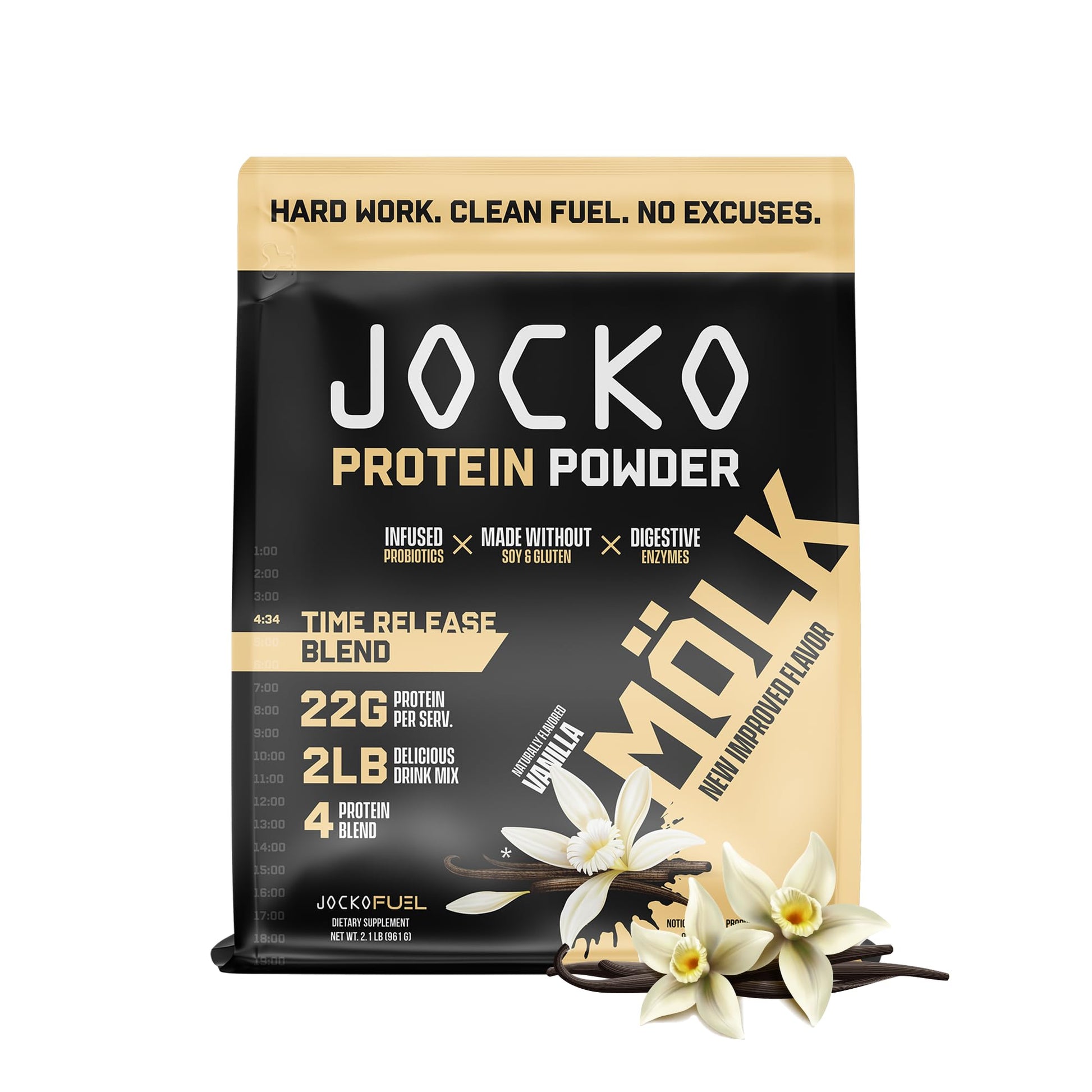 Jocko Mölk Whey Protein Powder (Vanilla) - Keto, Probiotics, Grass Fed, Digestive Enzymes Jocko Fuel buy supplements canada